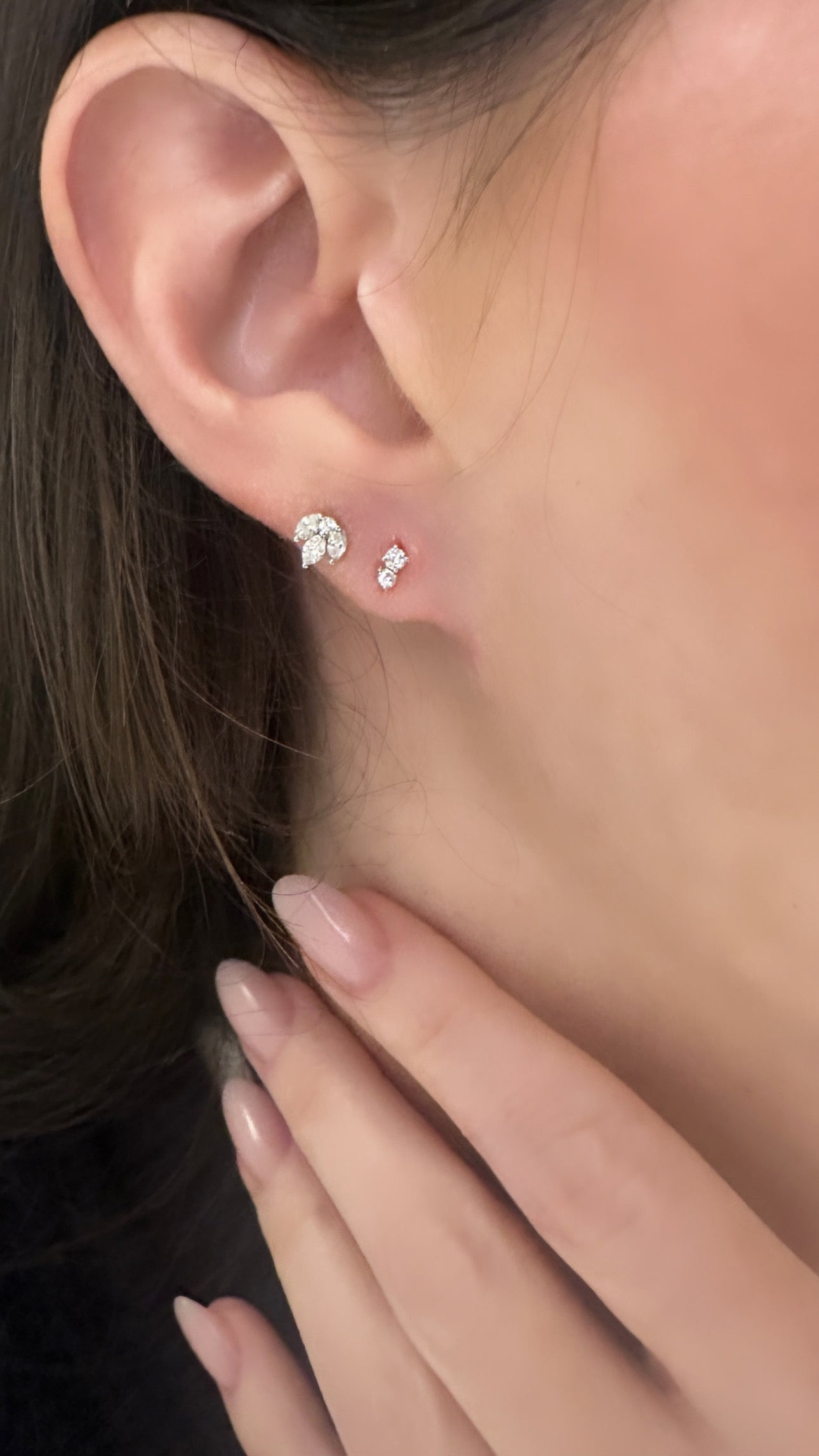 Flat Back Stud Earring on