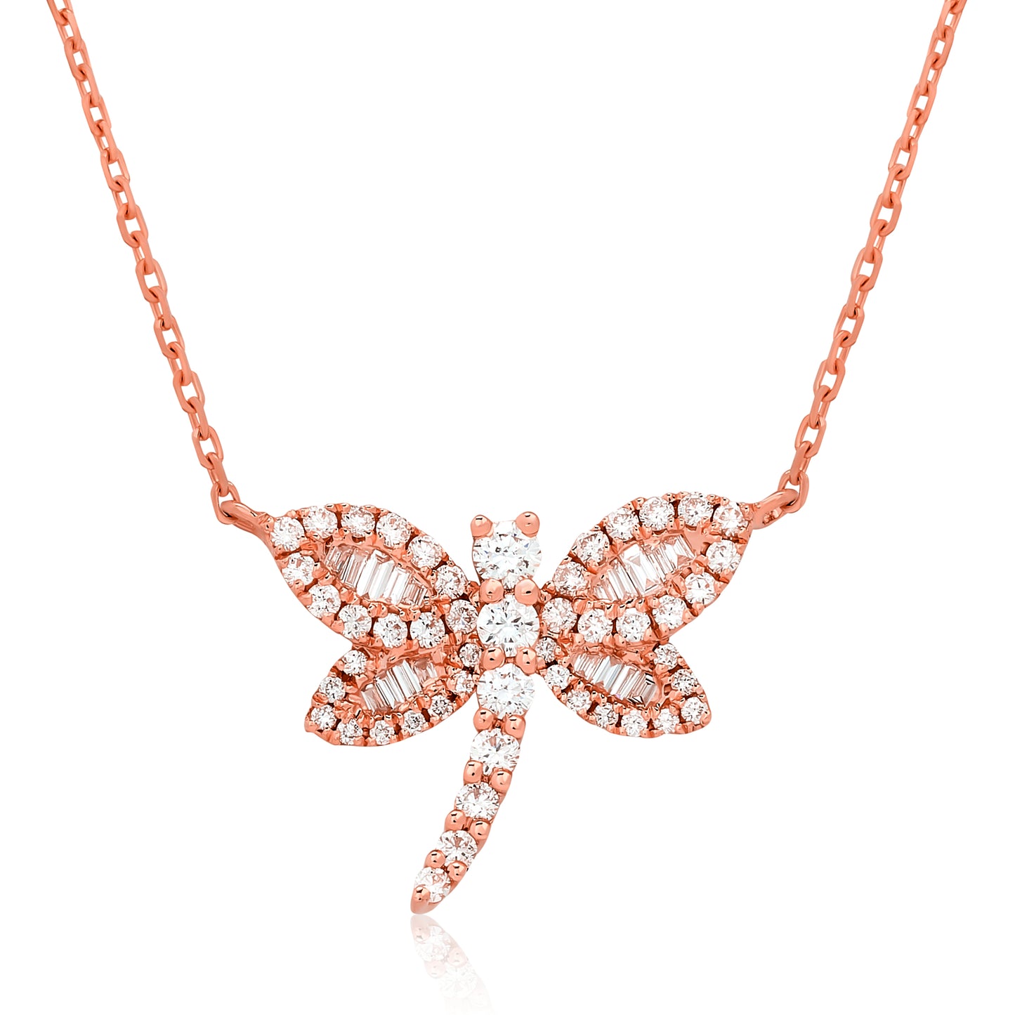 Diamond Dragonfly Pendant