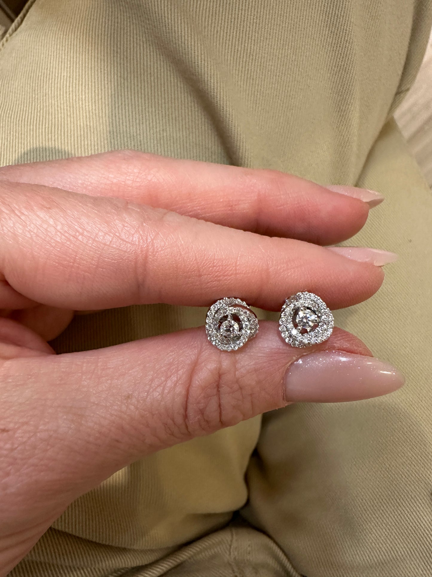 Diamond Knot Stud Earrings