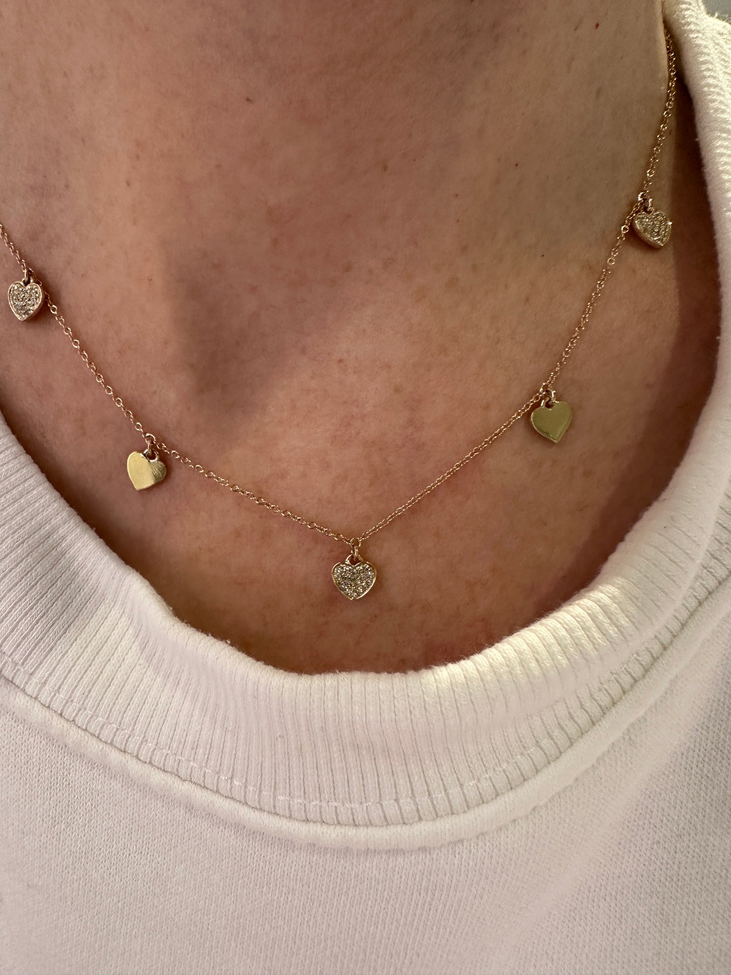 Diamond Heart Dangle Necklace