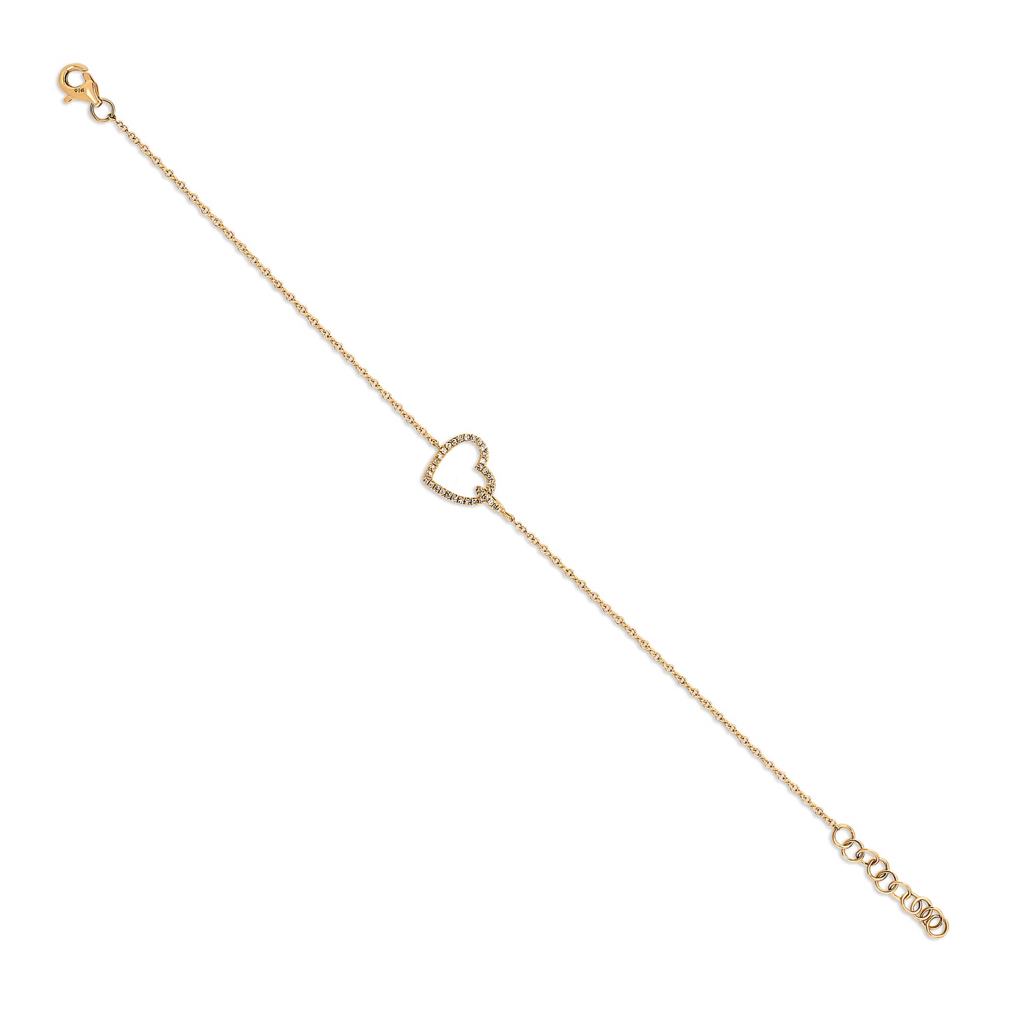 Open Heart Diamond Bracelet
