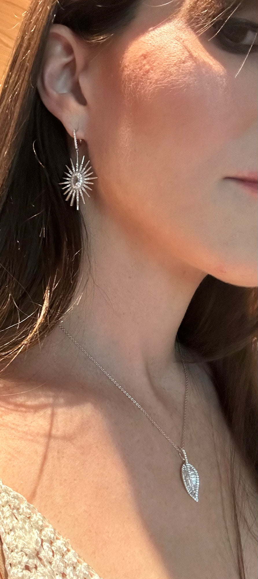 Sun Burst Dangle Earrings