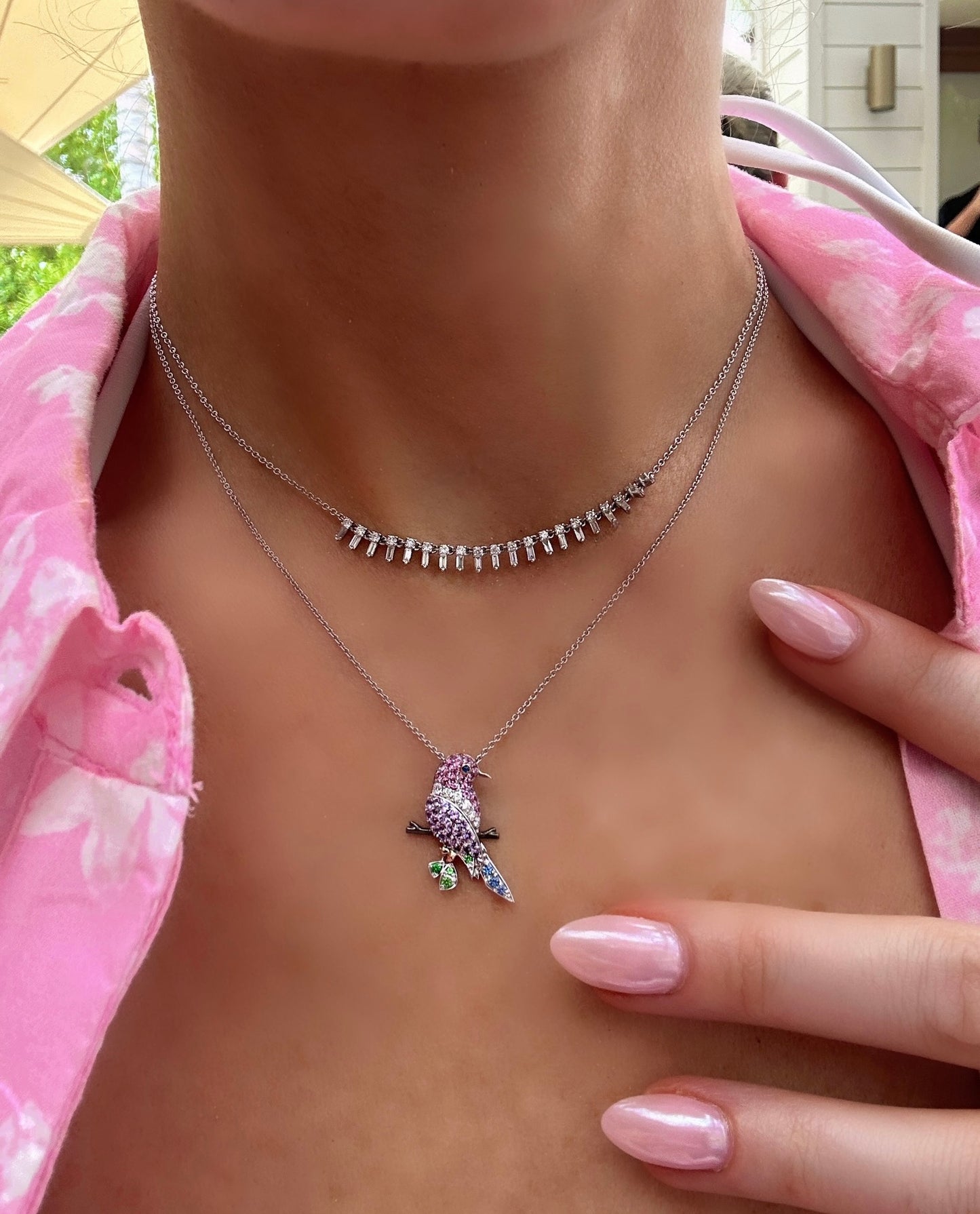 Multi Colored Red Factor Canary Pendant