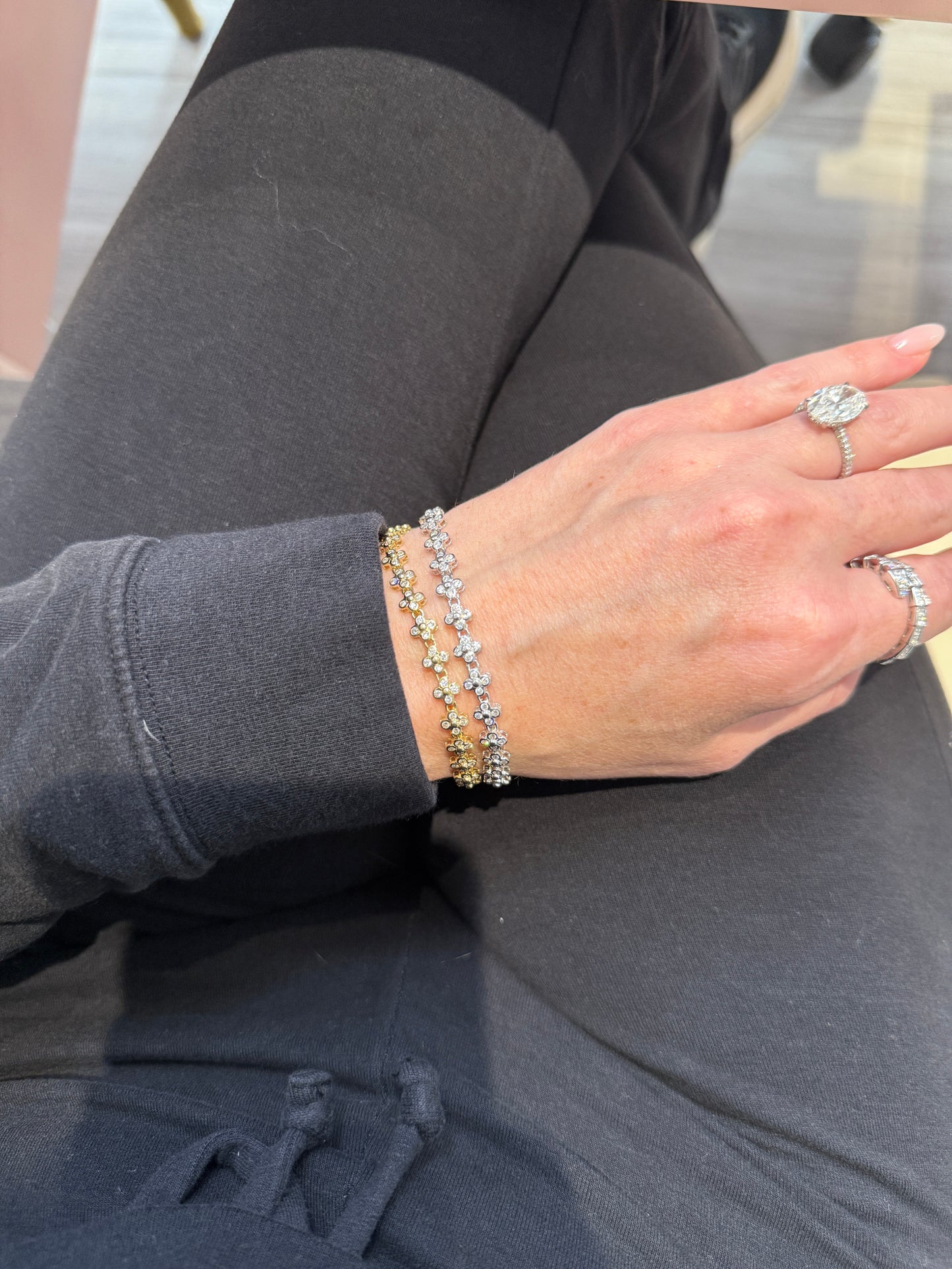 Diamond Flower Bracelet