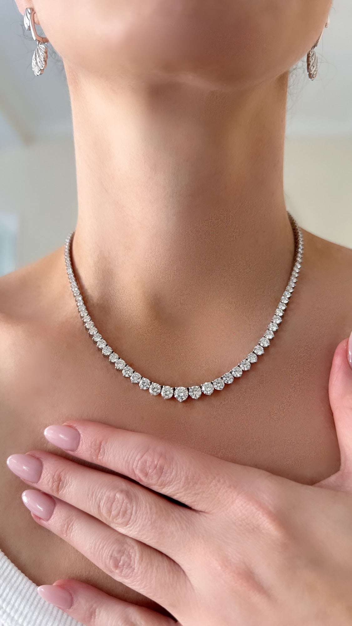 Lab Grown Diamond Riviera Necklace