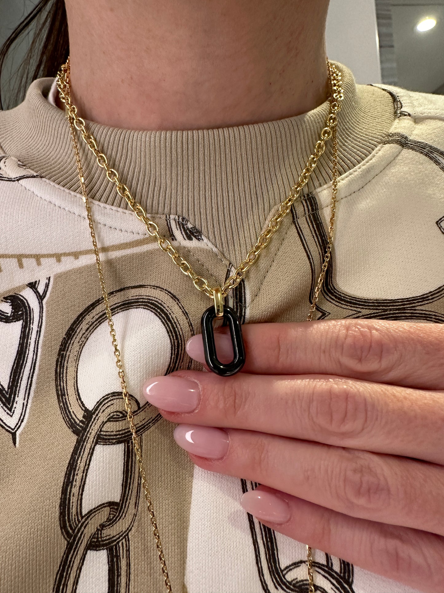 Ceramic Link Pendant