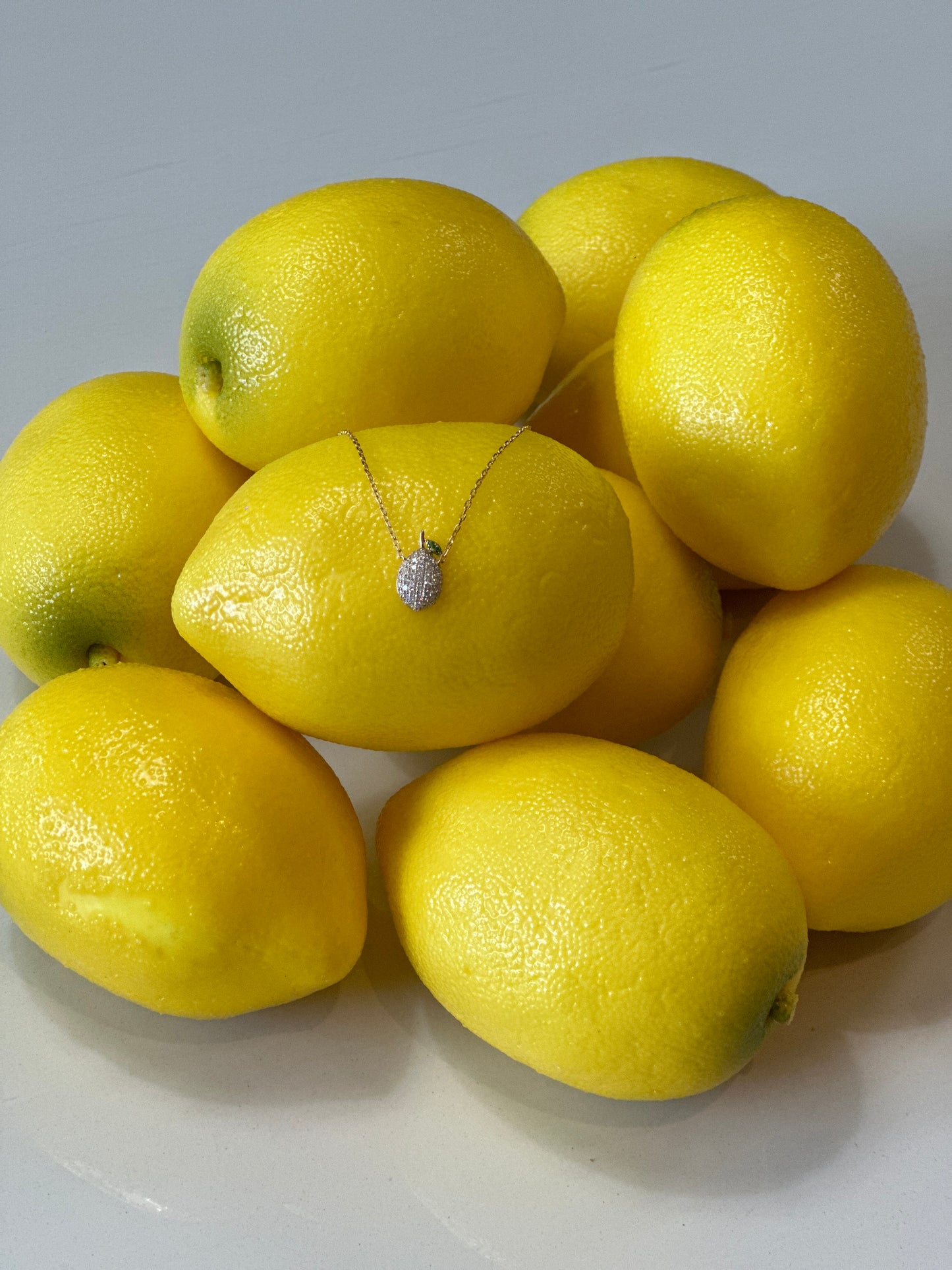 Diamond and Tsavorite Lemon Pendant