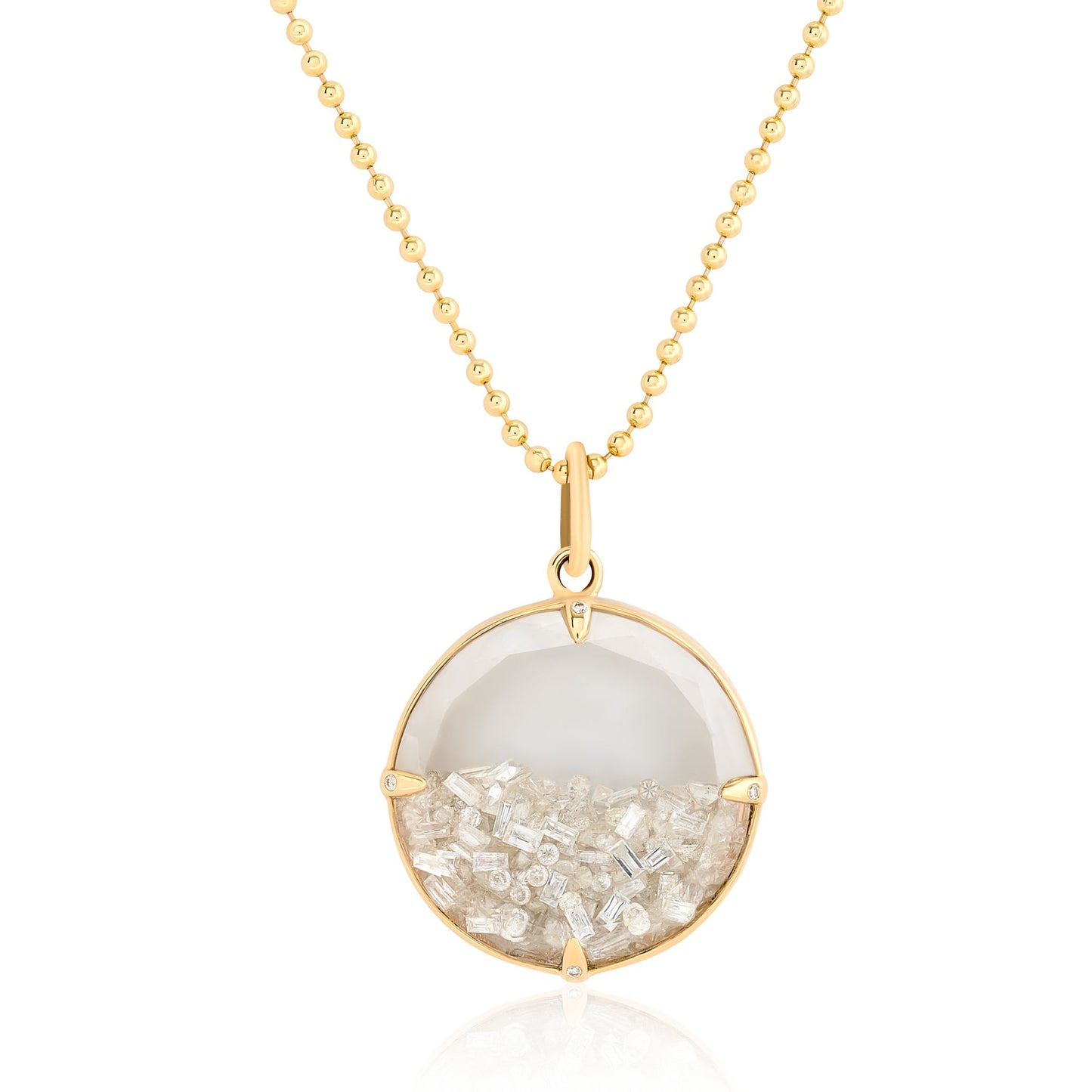Sapphire Crystal and Diamond Shaker Pendant