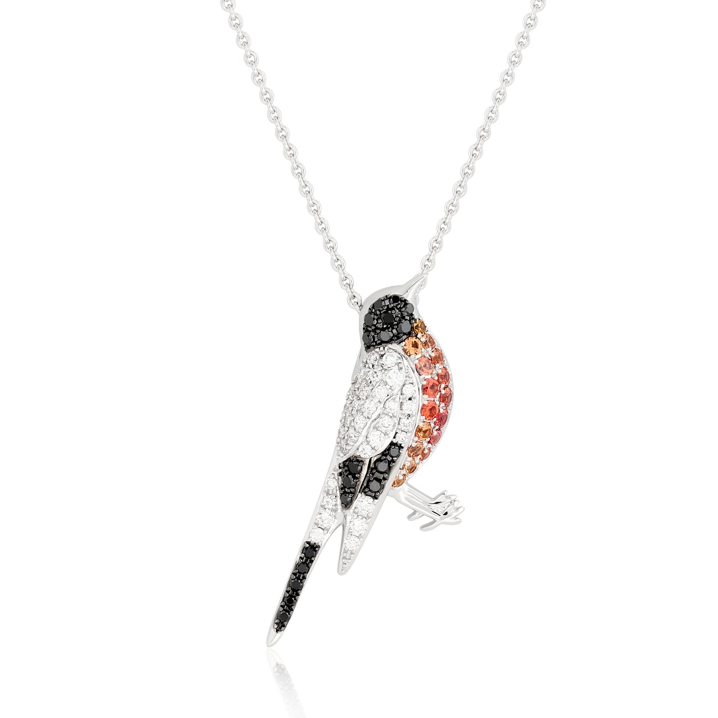 Sapphire and Diamond Robin Pendant