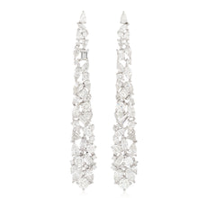 Load image into Gallery viewer, Mixed Cut Diamond Dangle Earrings