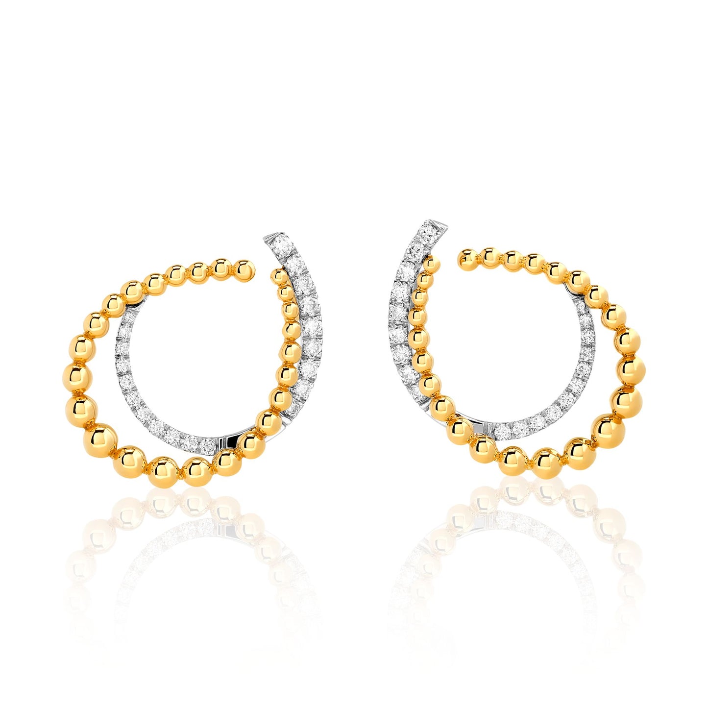 Two Tone Curve Earrings