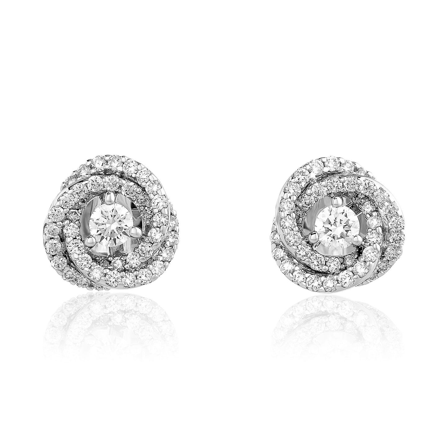 Diamond Knot Stud Earrings