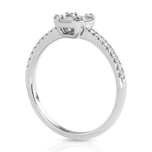 Petite Diamond Illusion Ring