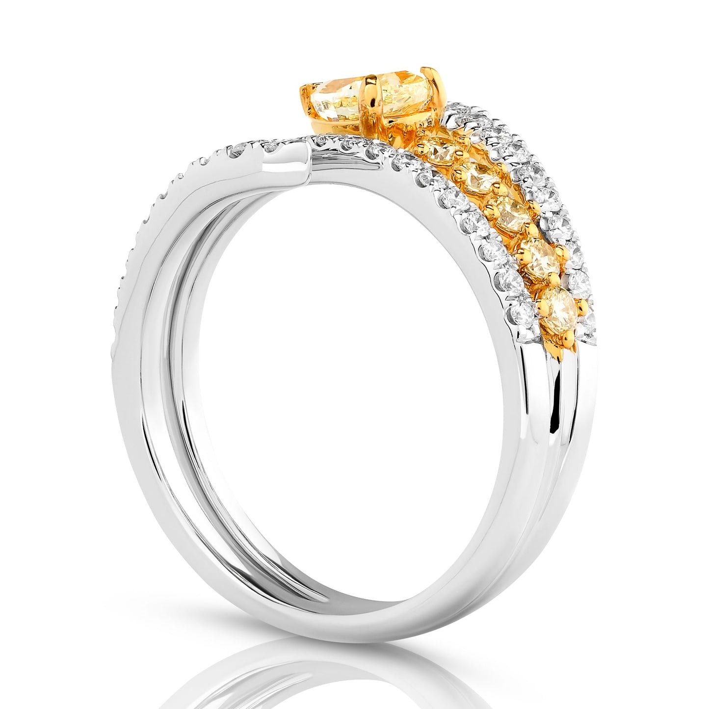 Two Tone Diamond " Finesse" Ring