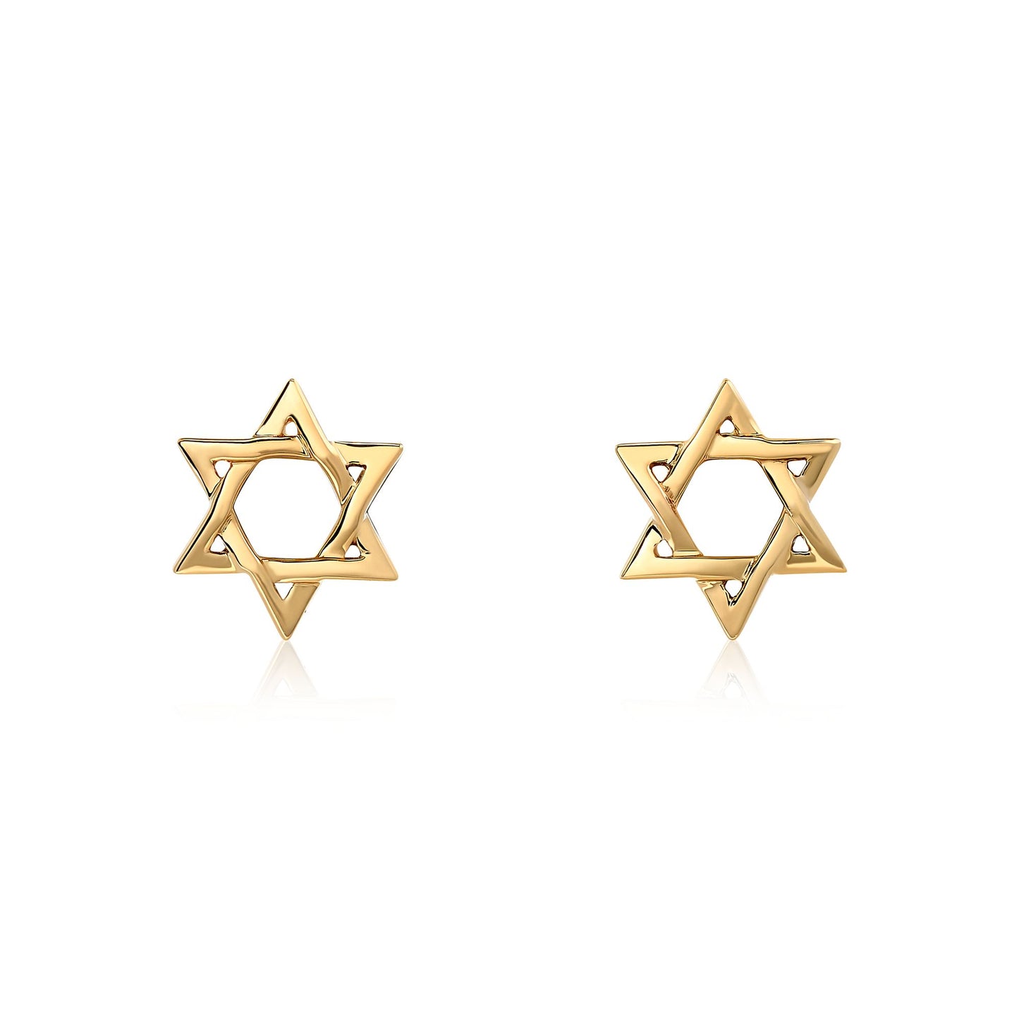 All Gold Mini Star of David Stud Earrings