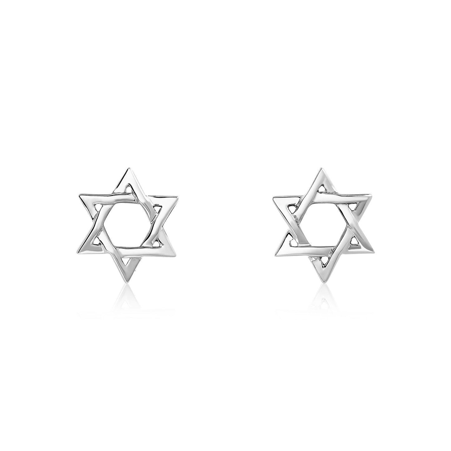 All Gold Mini Star of David Stud Earrings