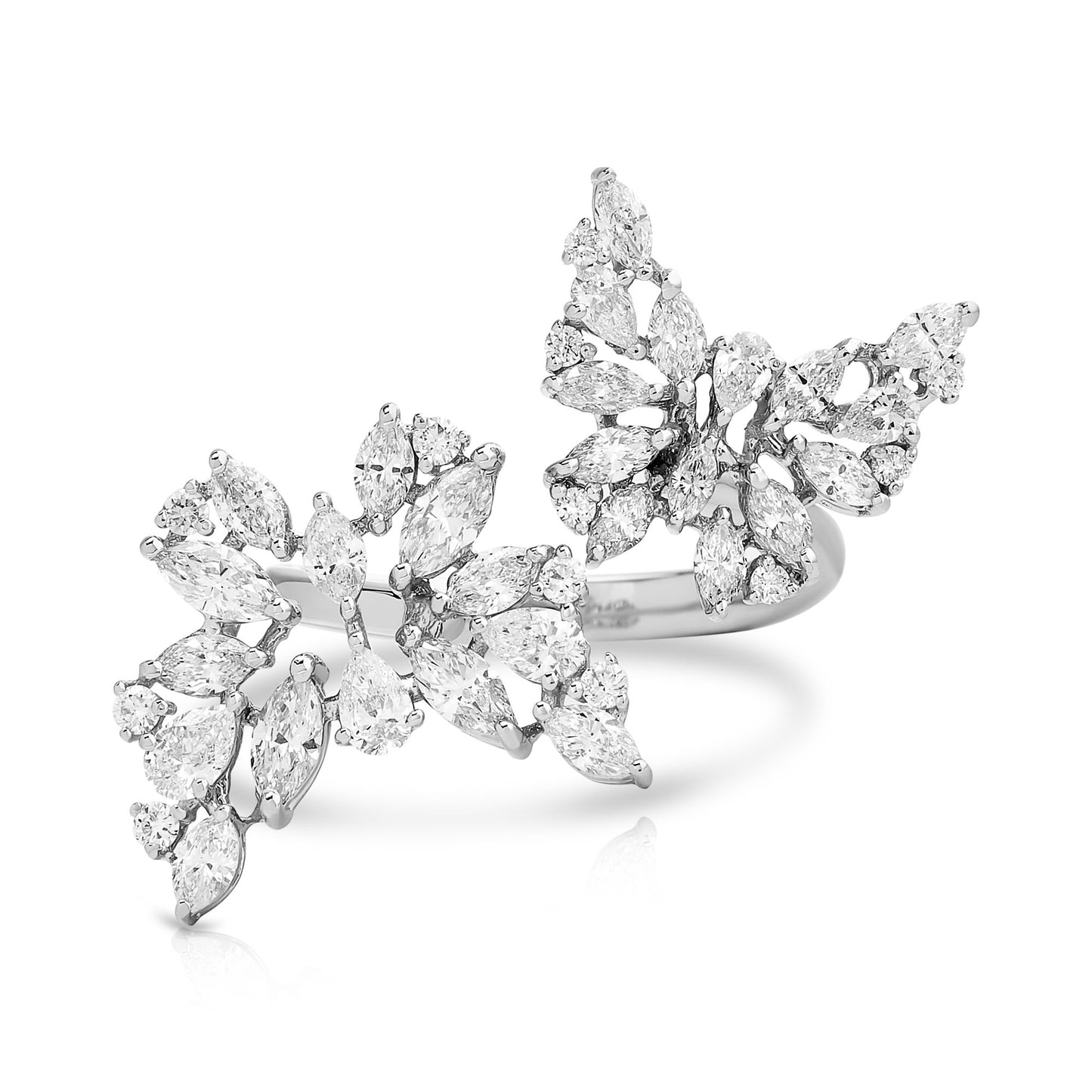Vintage Inspired Diamond Butterfly Ring