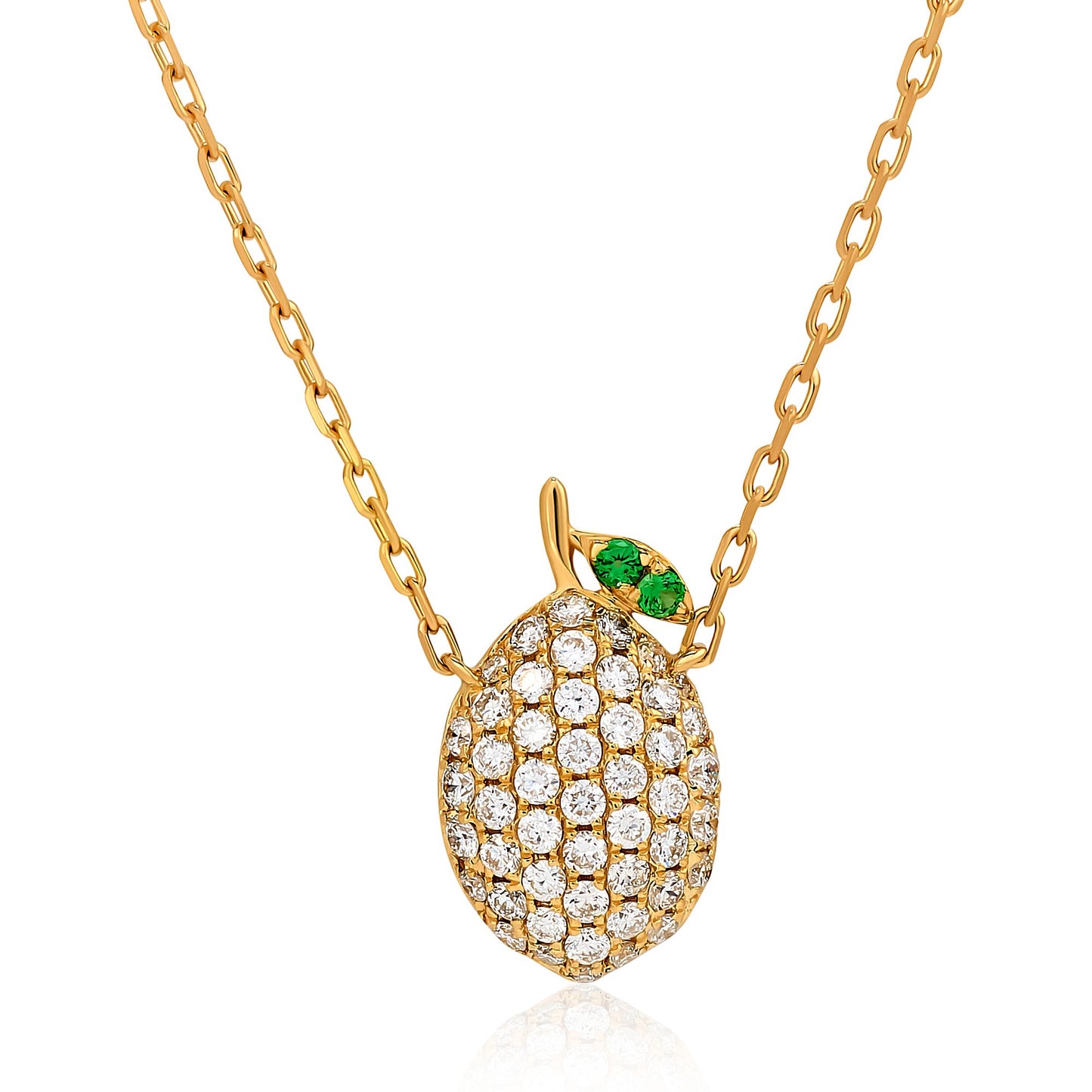 Diamond and Tsavorite Lemon Pendant