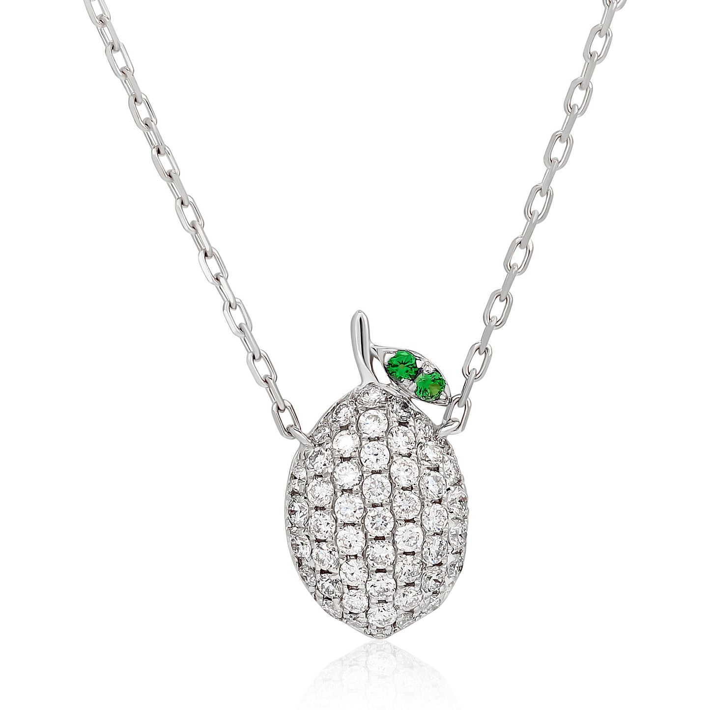Diamond and Tsavorite Lemon Pendant