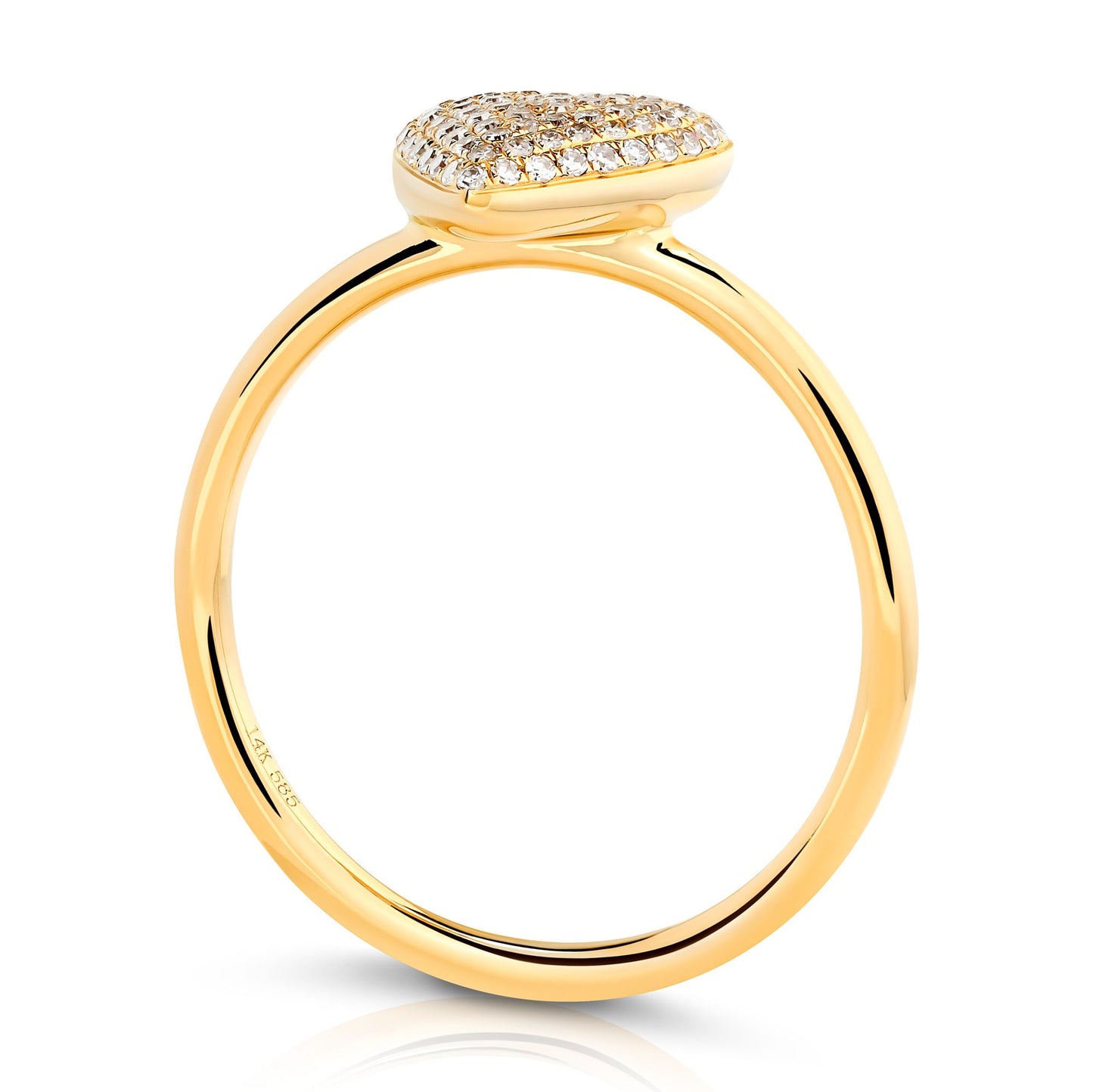 Diamond Puffy Heart Ring