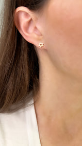 Mini Diamond Star of David Stud Earrings