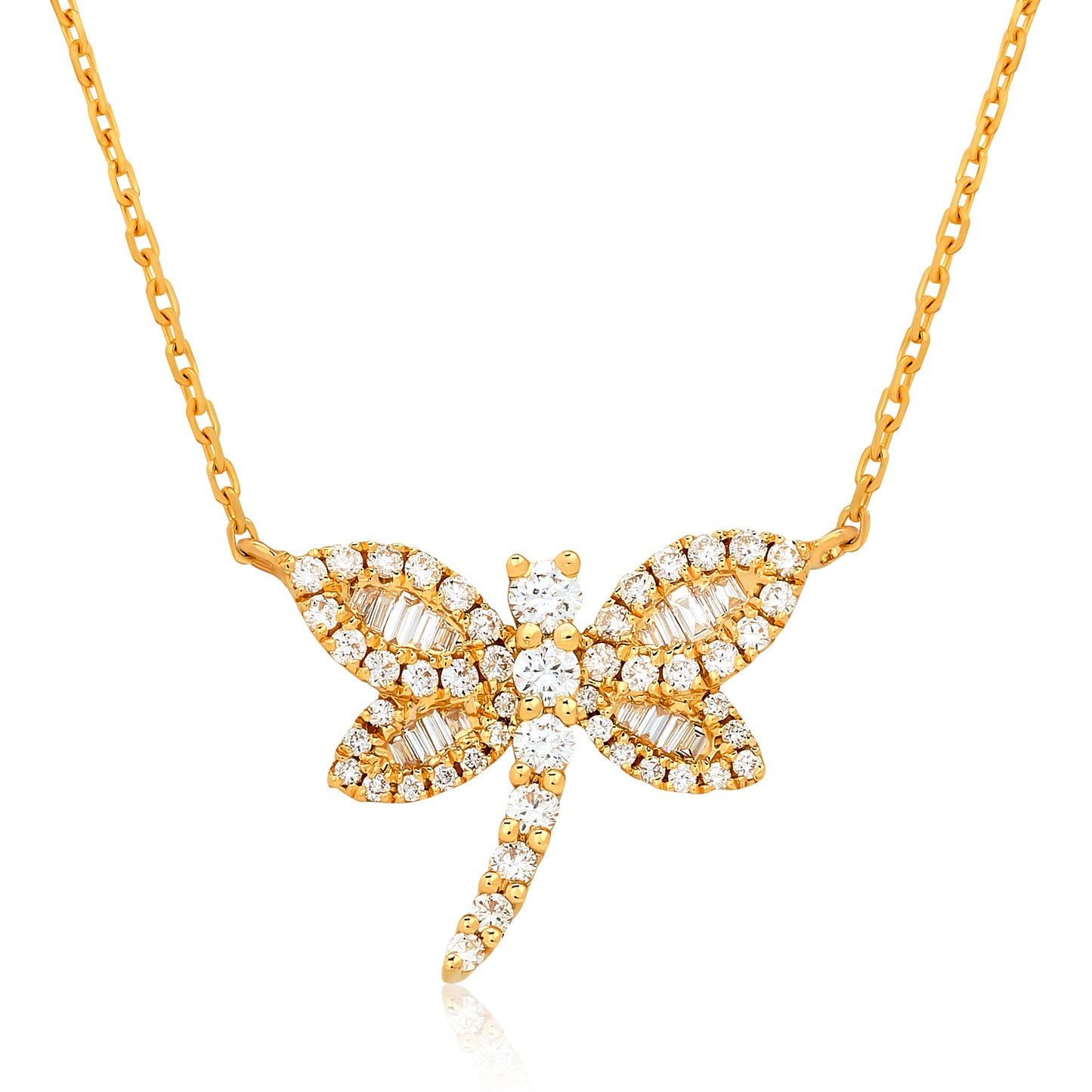 Diamond Dragonfly Pendant