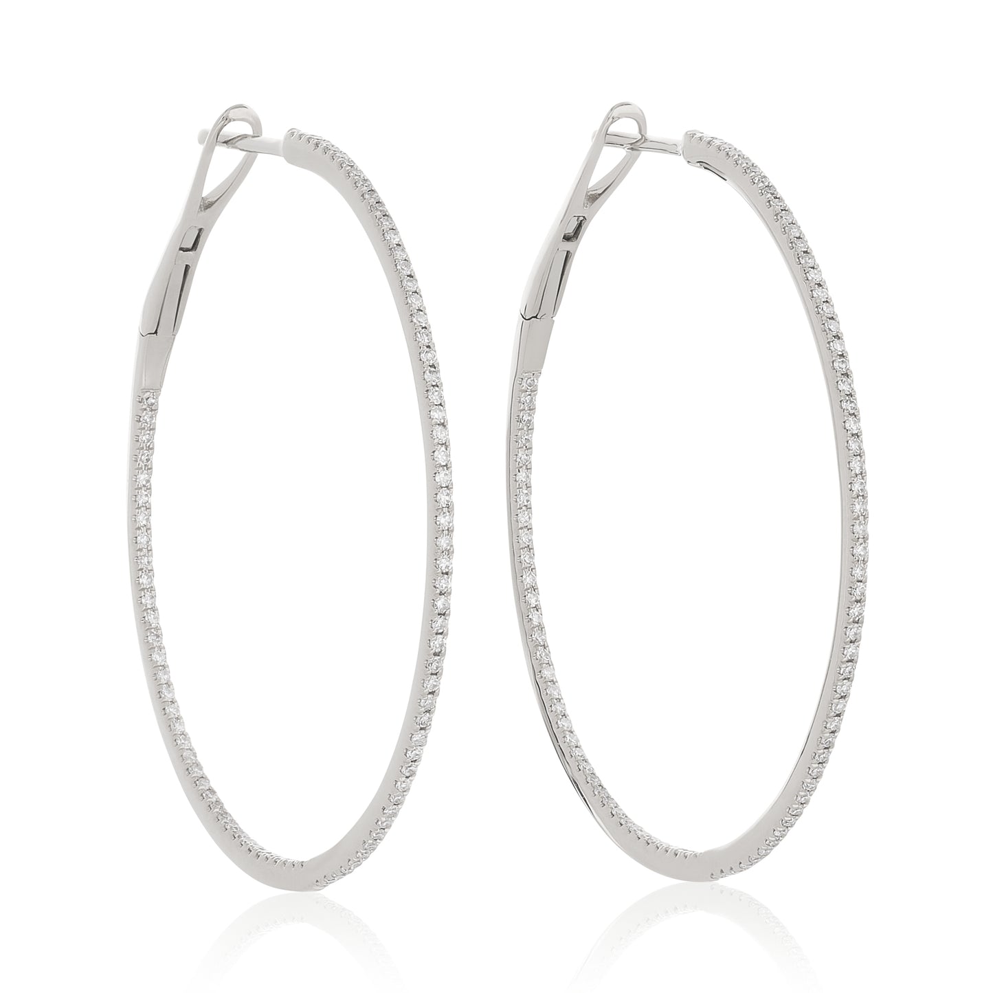Nikki K Diamond Hoop Earrings