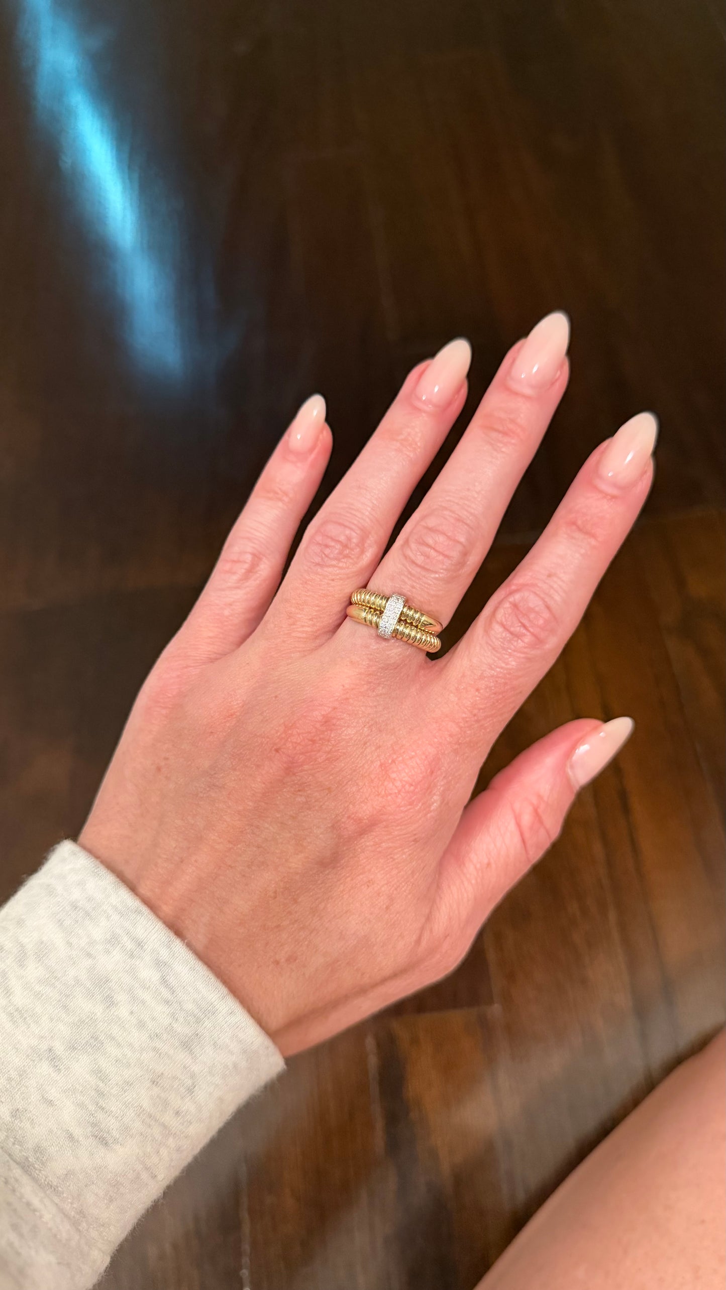 Tubogas Adjustable Diamond Ring