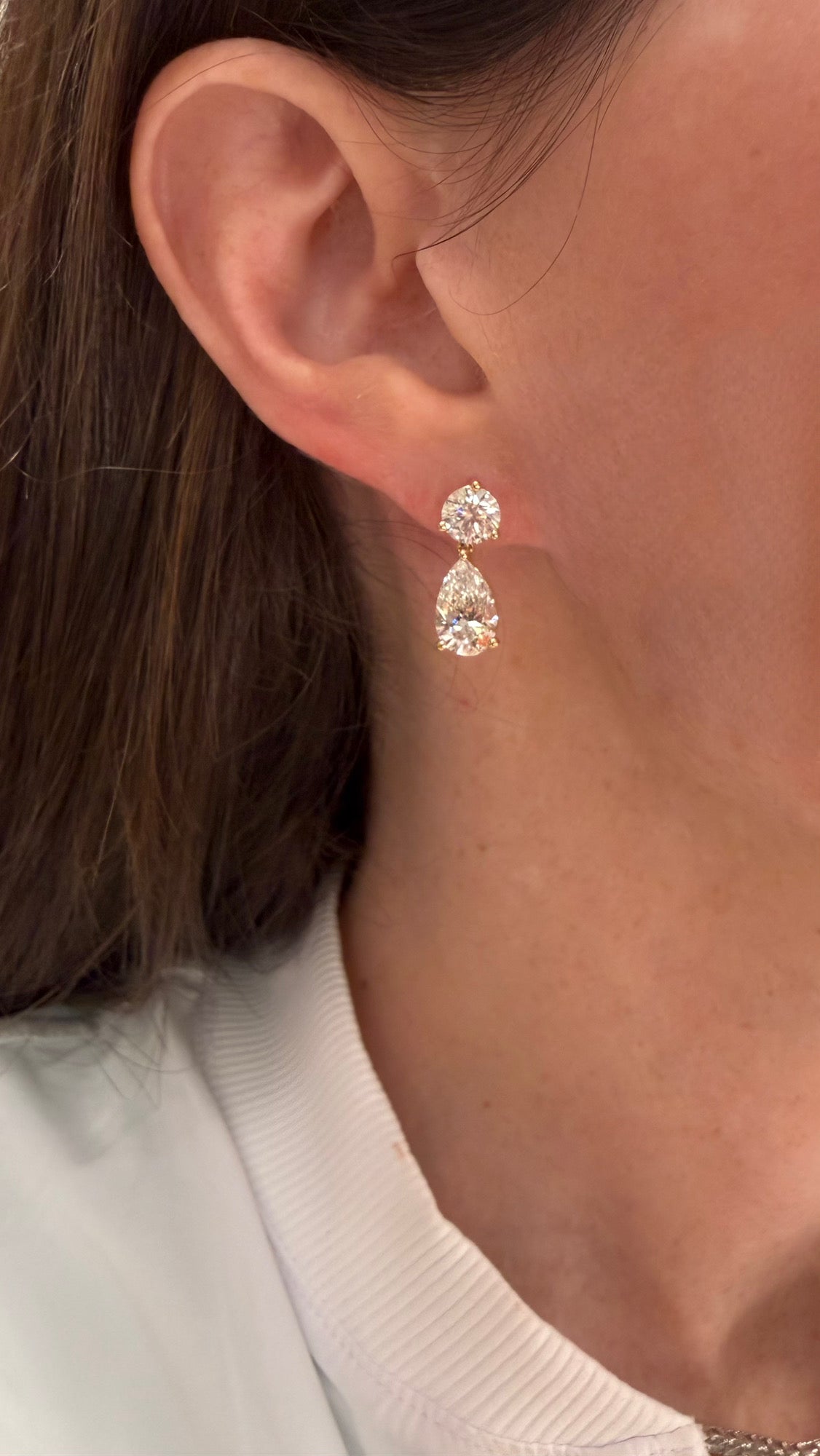Petite Lab Diamond Dangle Earrings