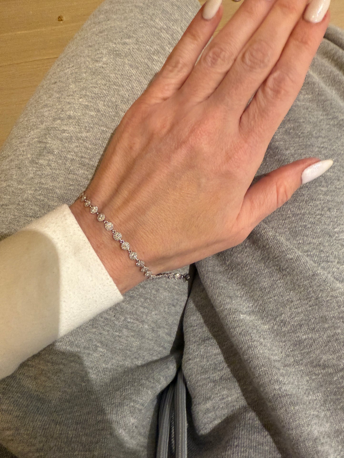 Diamond Halo Link Bracelet