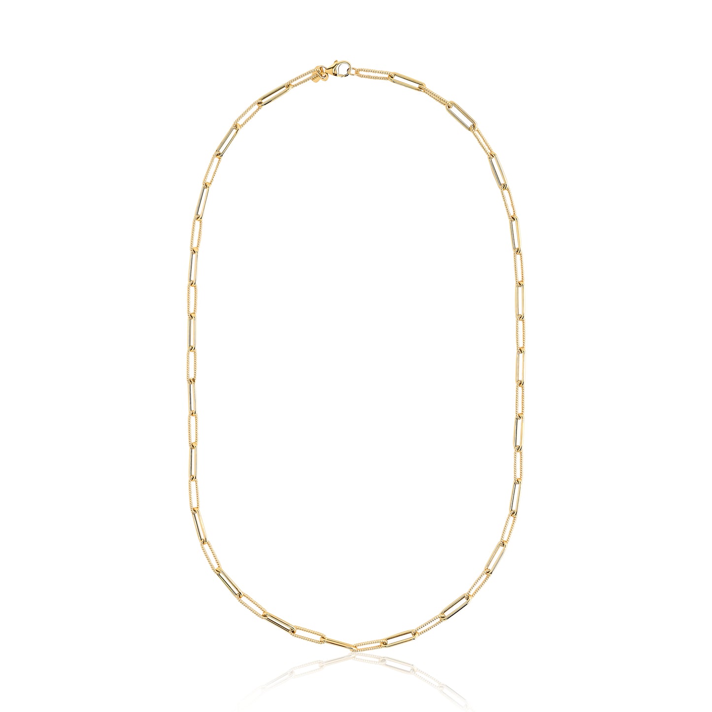 Beaded and Shiny Paper Clip Necklace