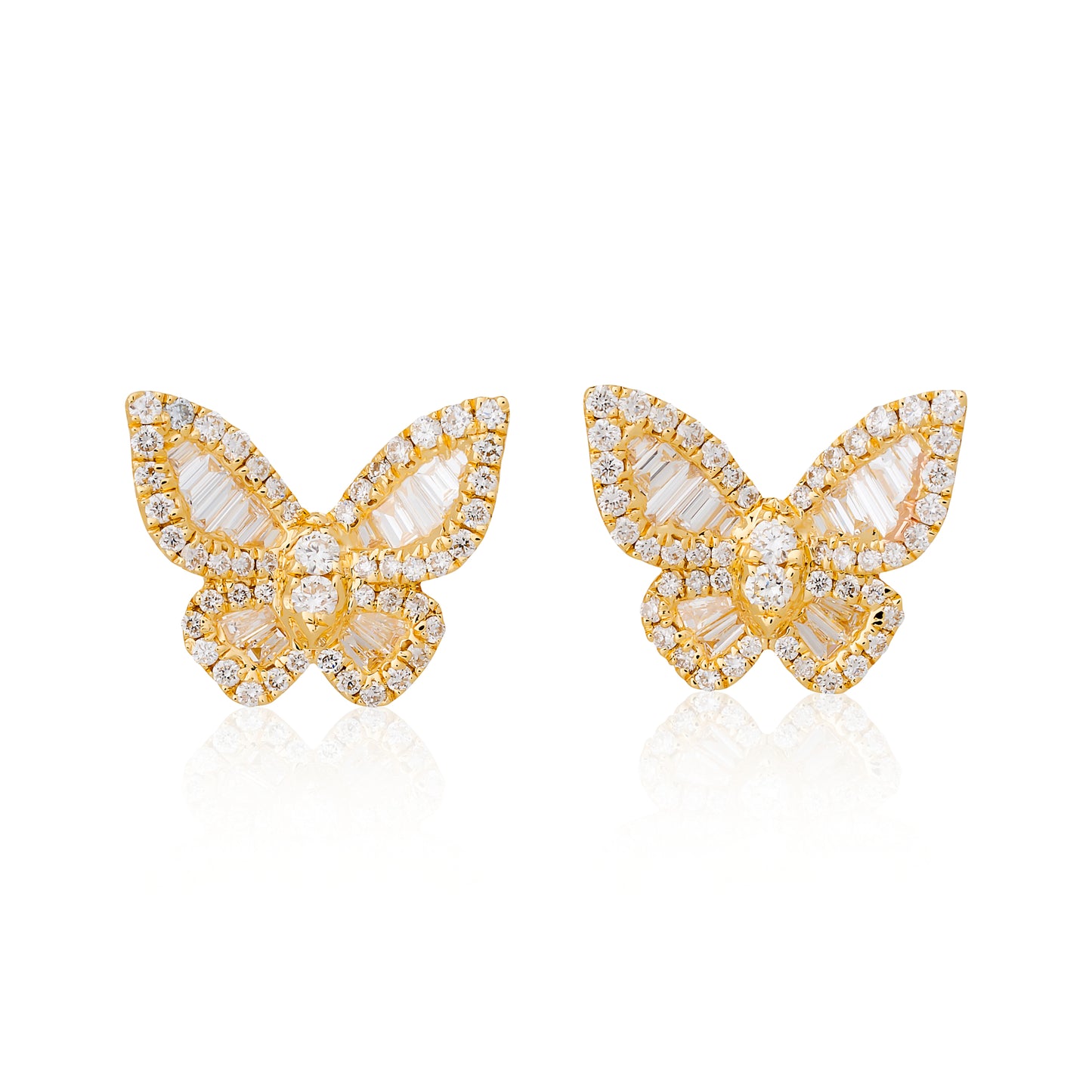 The Romantic Diamond Butterfly Earrings in Size 2