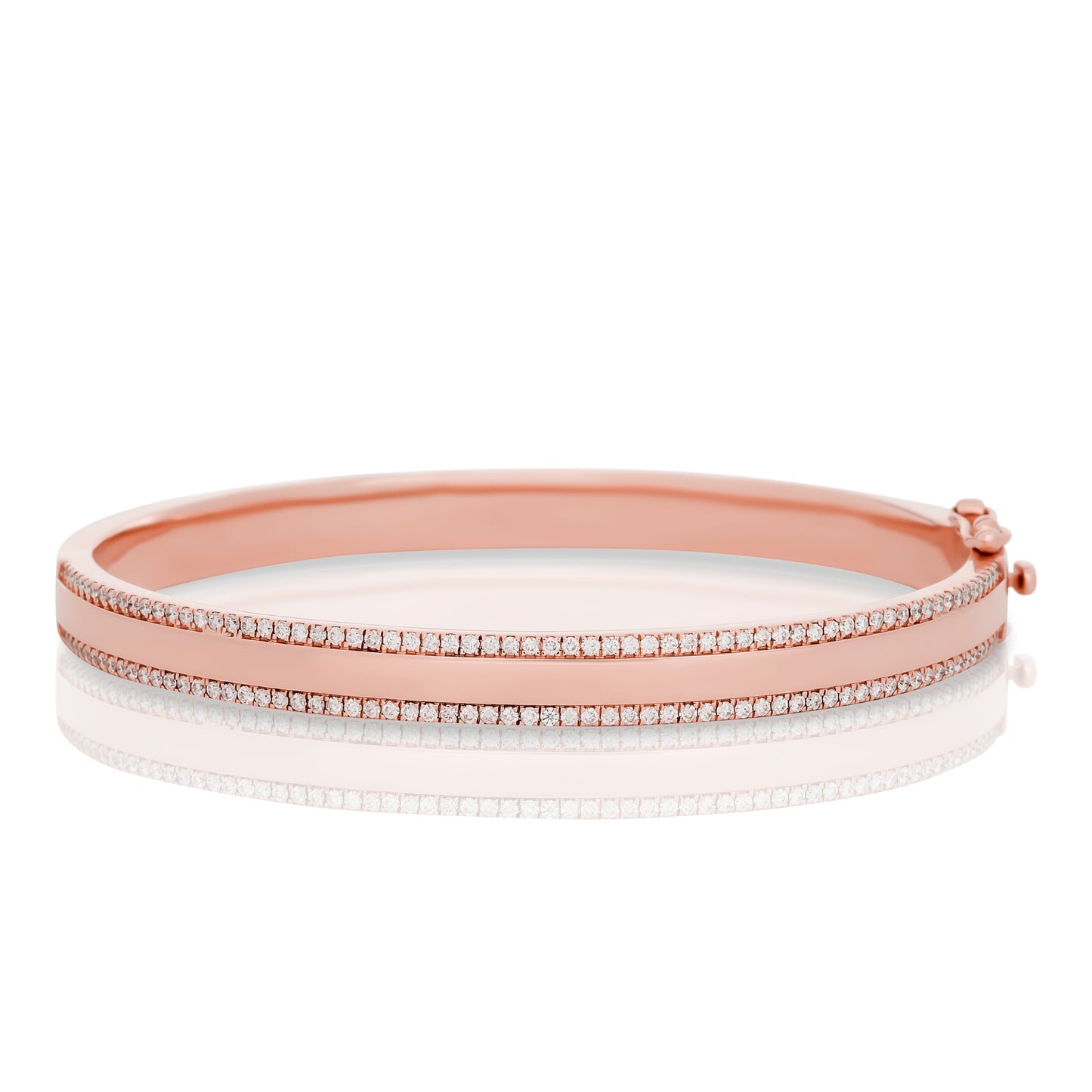 Diamond and Gold Bangle Bracelet