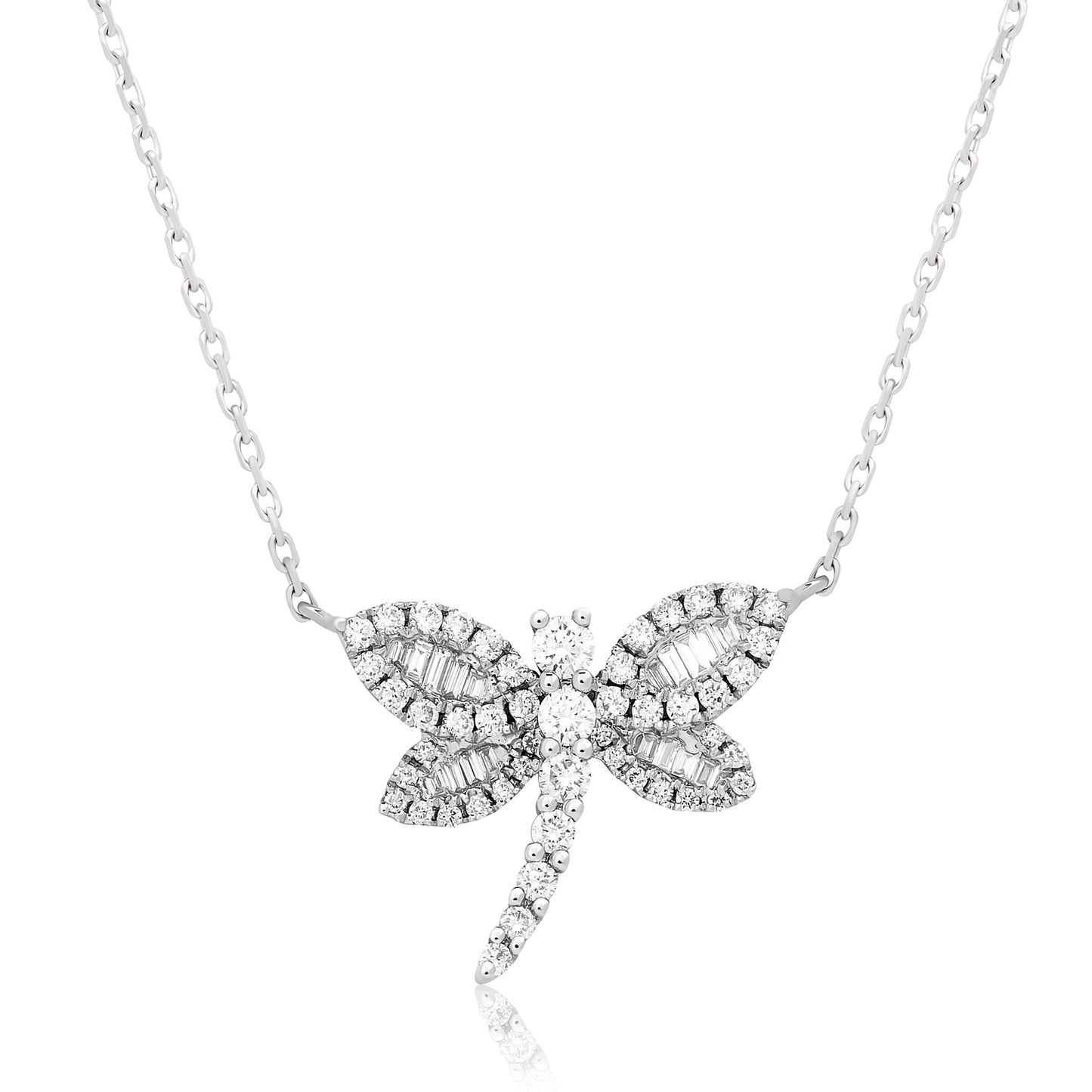 Diamond Dragonfly Pendant