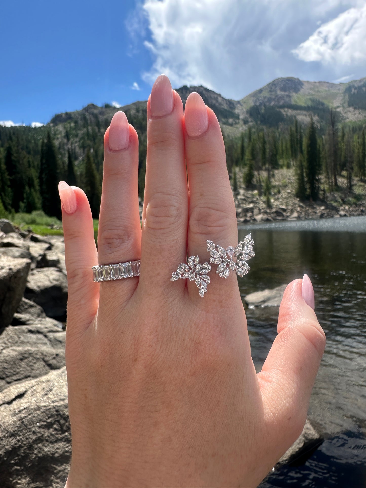 Vintage Inspired Diamond Butterfly Ring