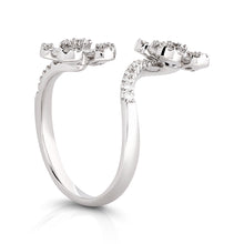 Load image into Gallery viewer, Diamond Double Flower Ring - Two
