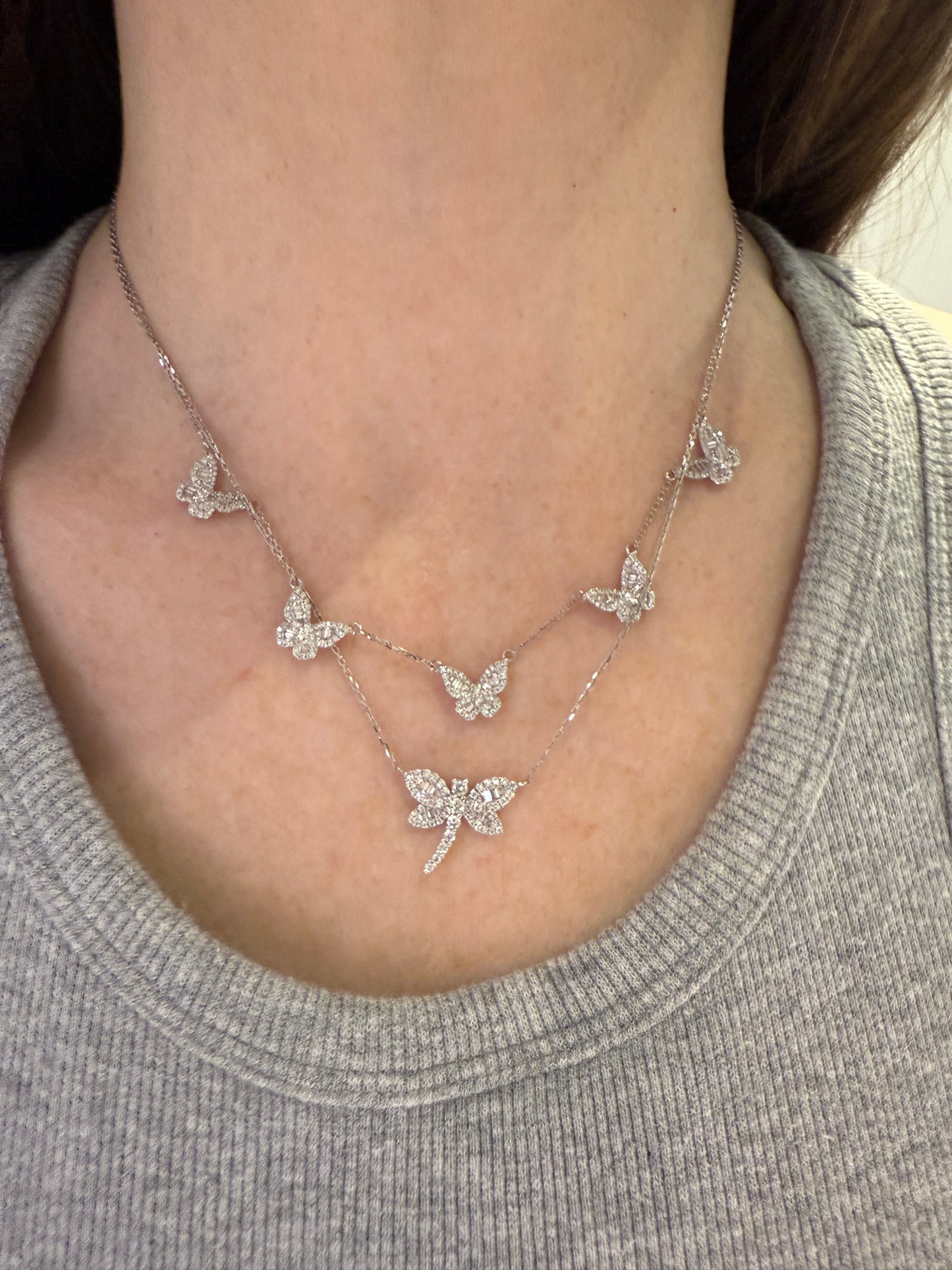 Diamond Dragonfly Pendant