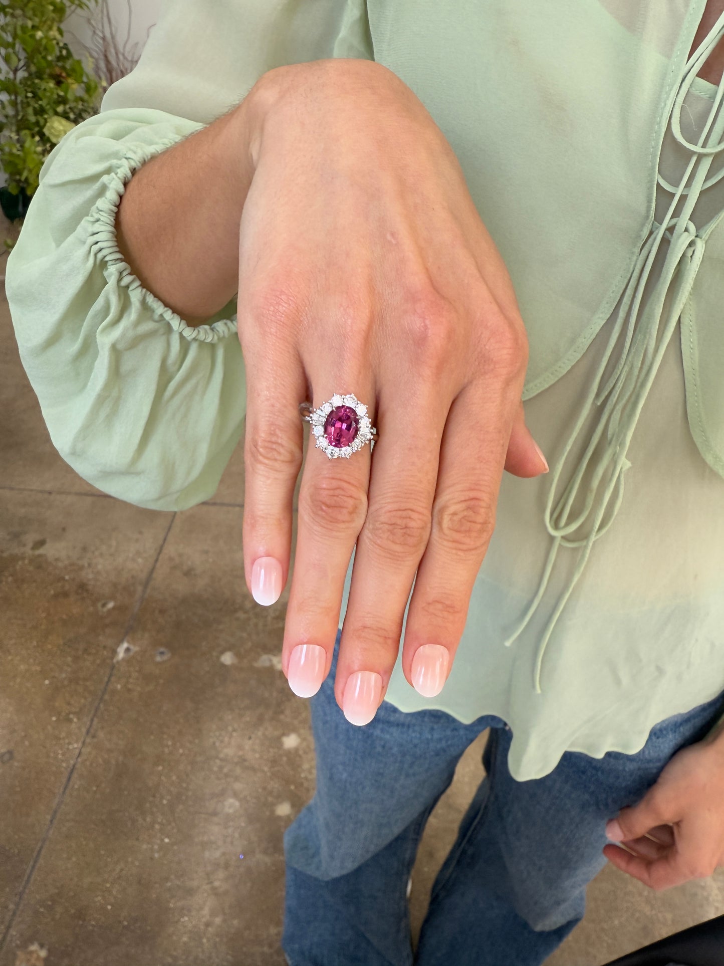 In Bloom Tourmaline and Diamond Ring