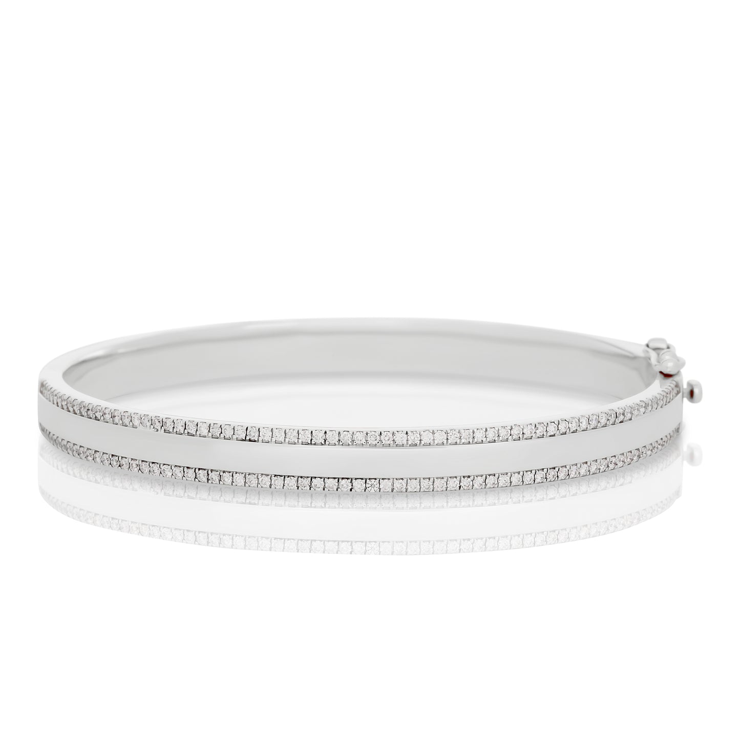 Diamond and Gold Bangle Bracelet