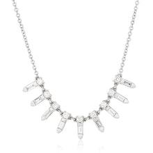 Load image into Gallery viewer, Diamond Baguette Spike Necklace