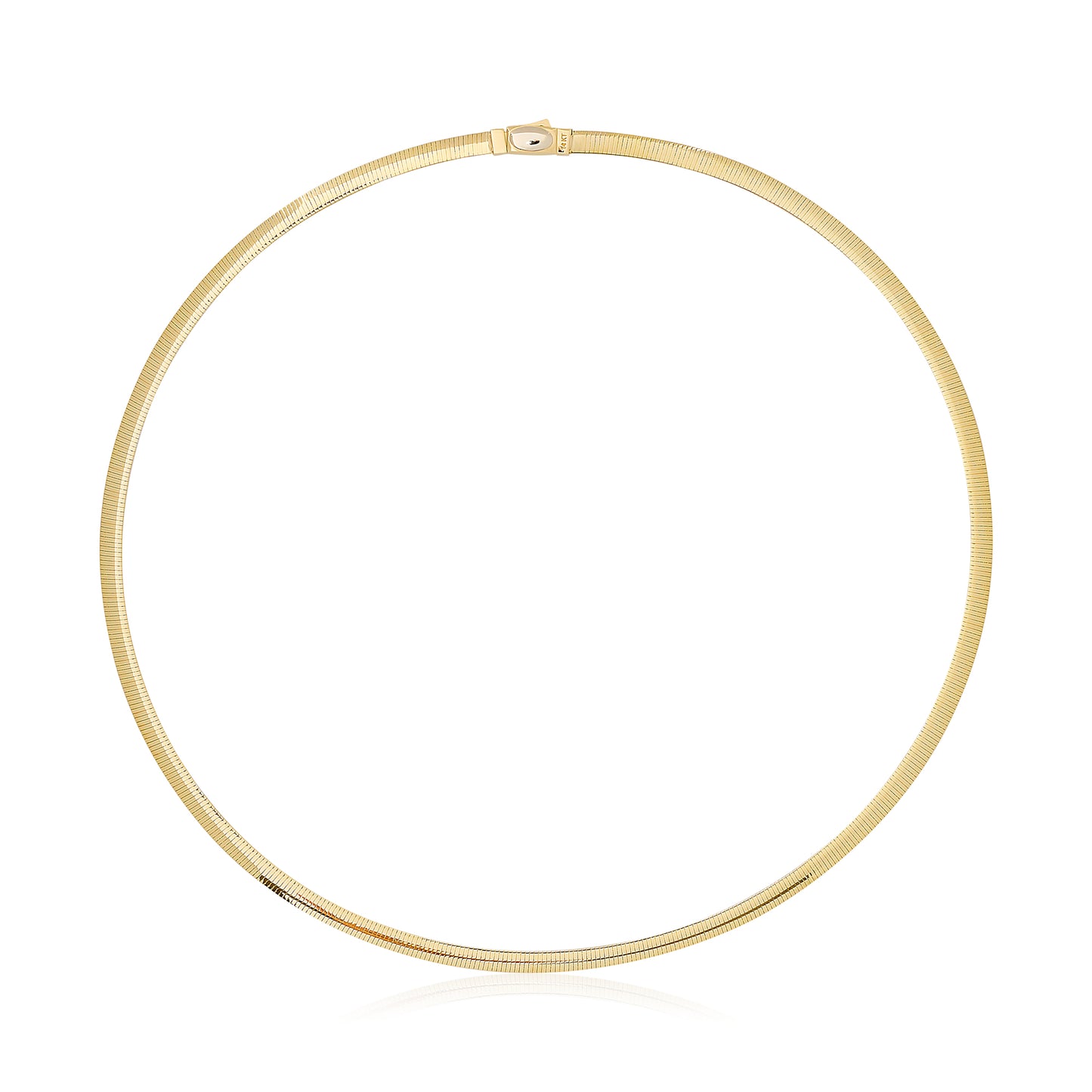 Reversible Solid Gold Omega Necklace