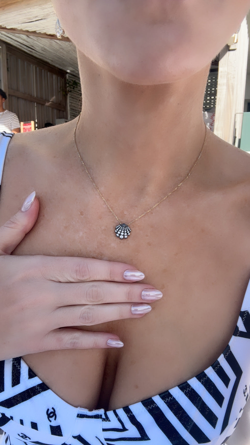 Diamond SeaShell Pendant