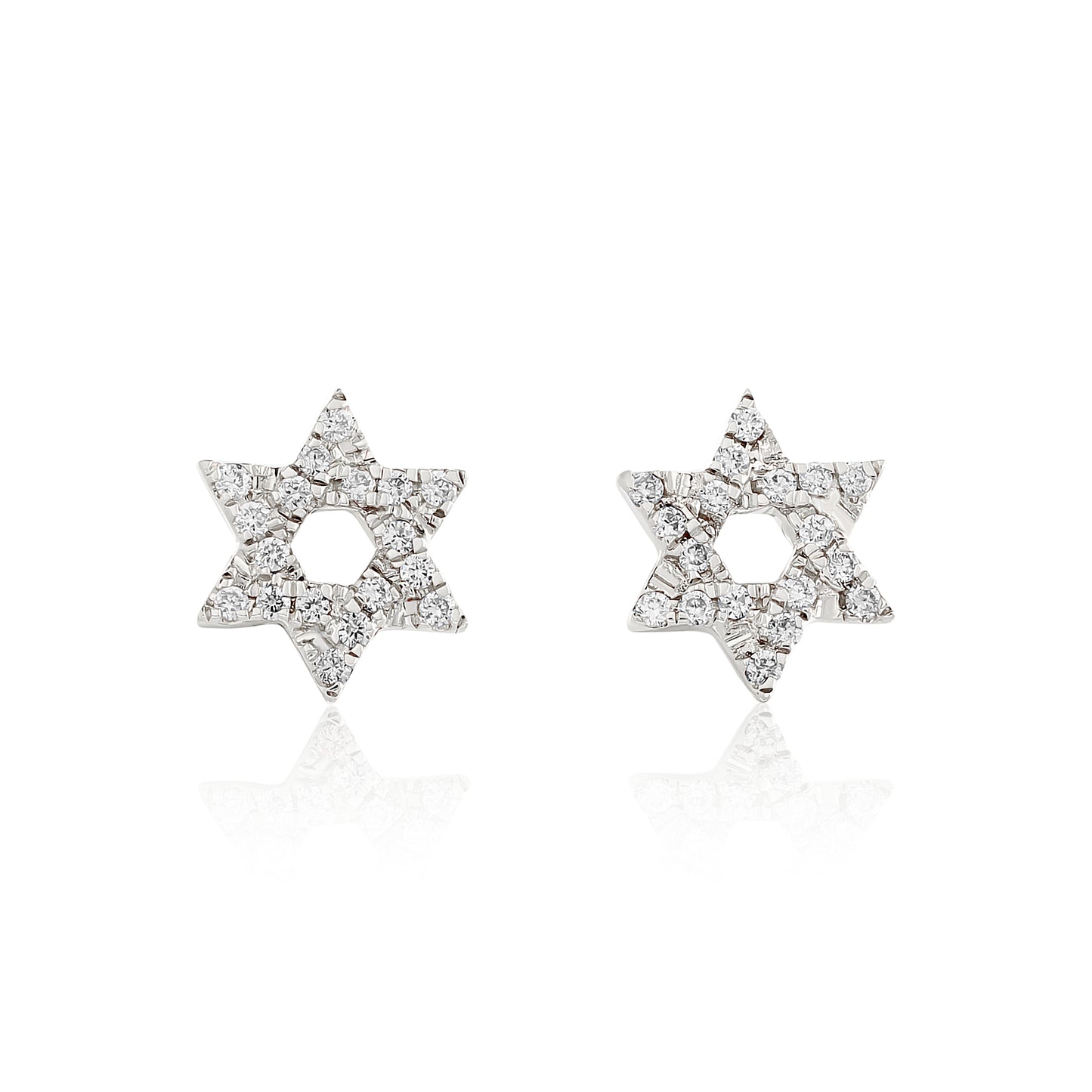 Petite Diamond Star of David Stud Earrings