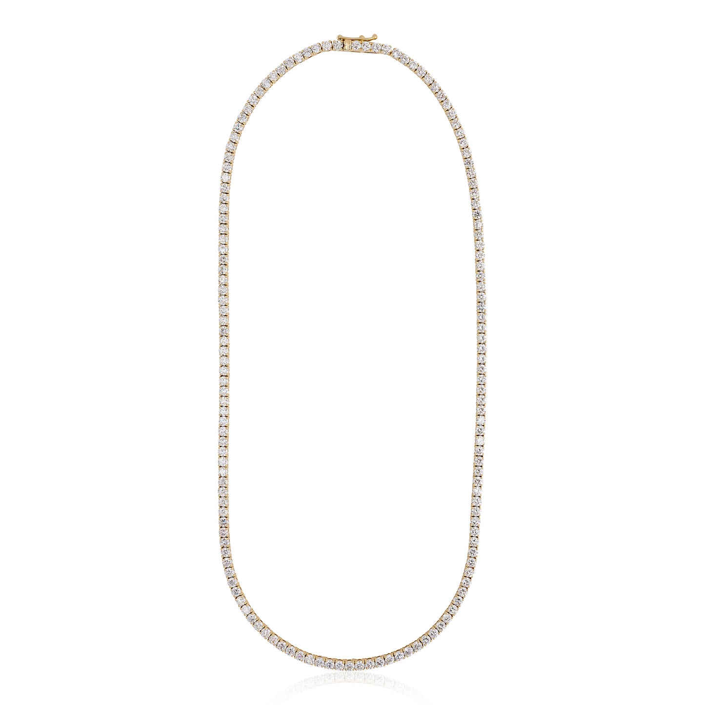 Lab Grown Straight Line Tennis Necklace-10