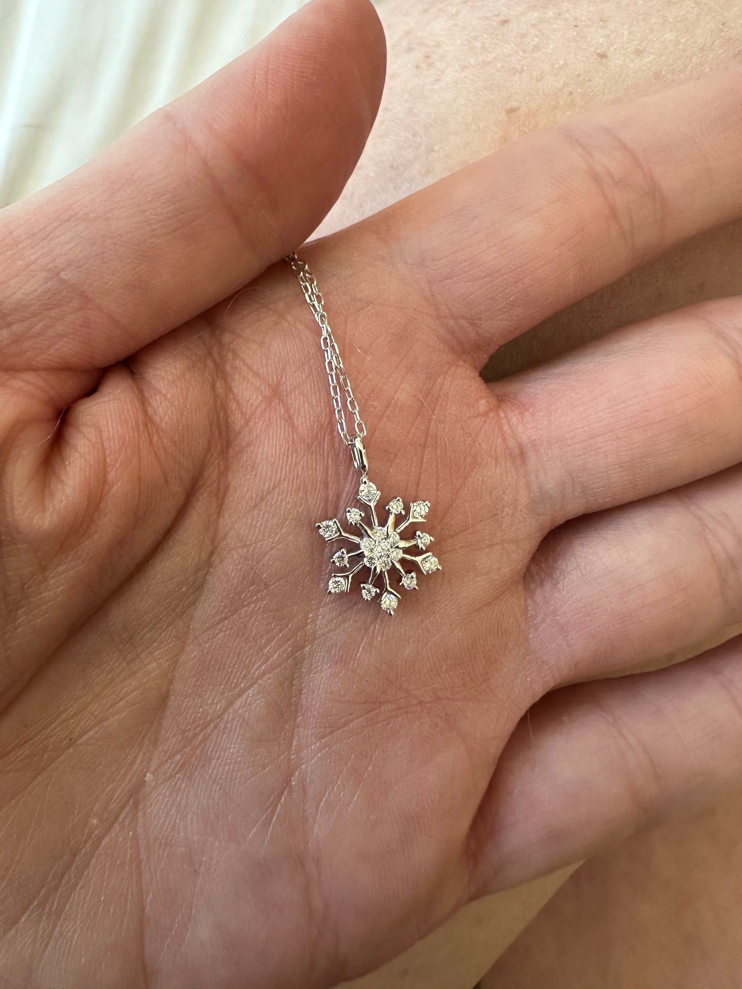 Diamond Snowflake Pendant