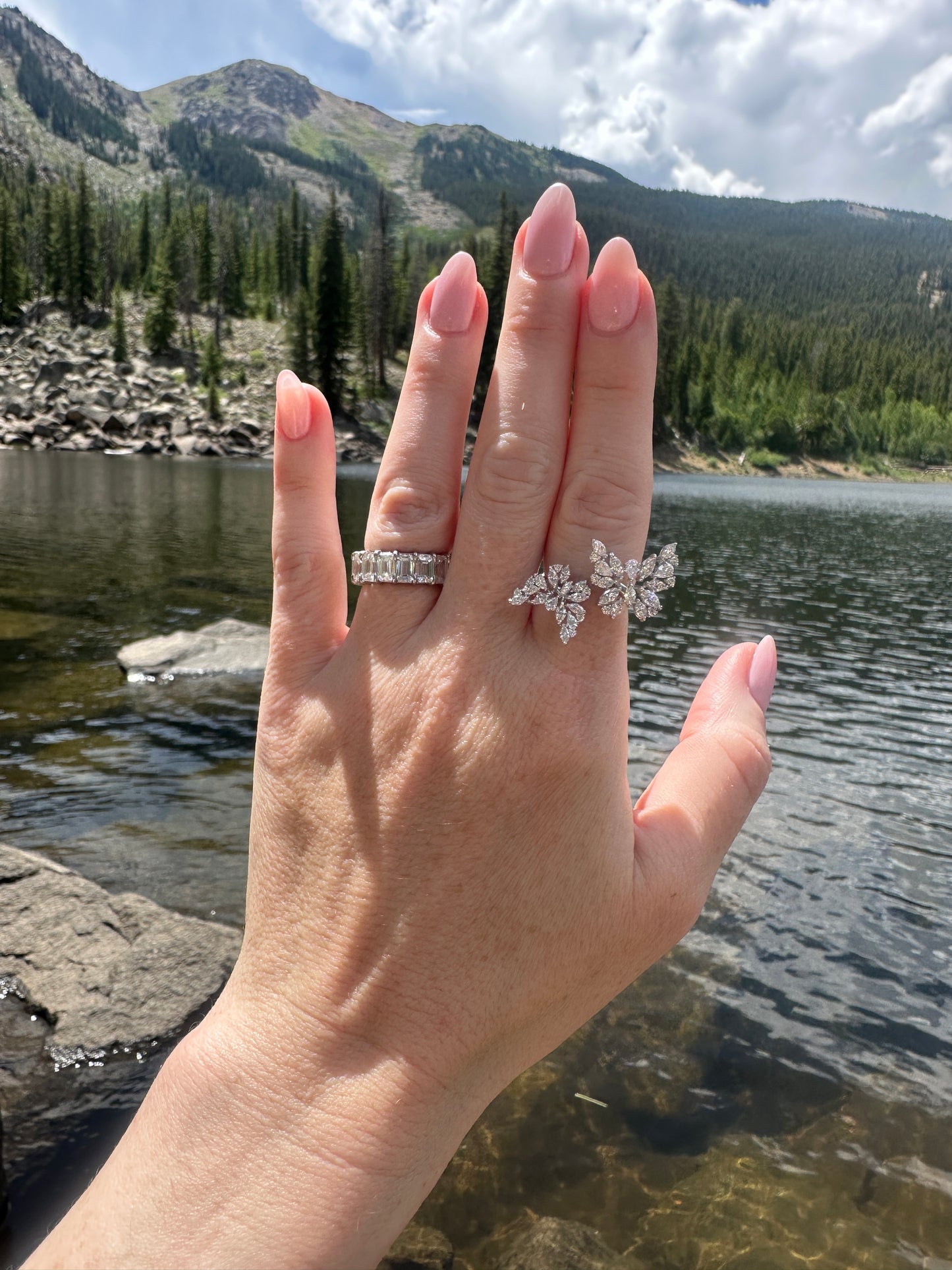 Vintage Inspired Diamond Butterfly Ring