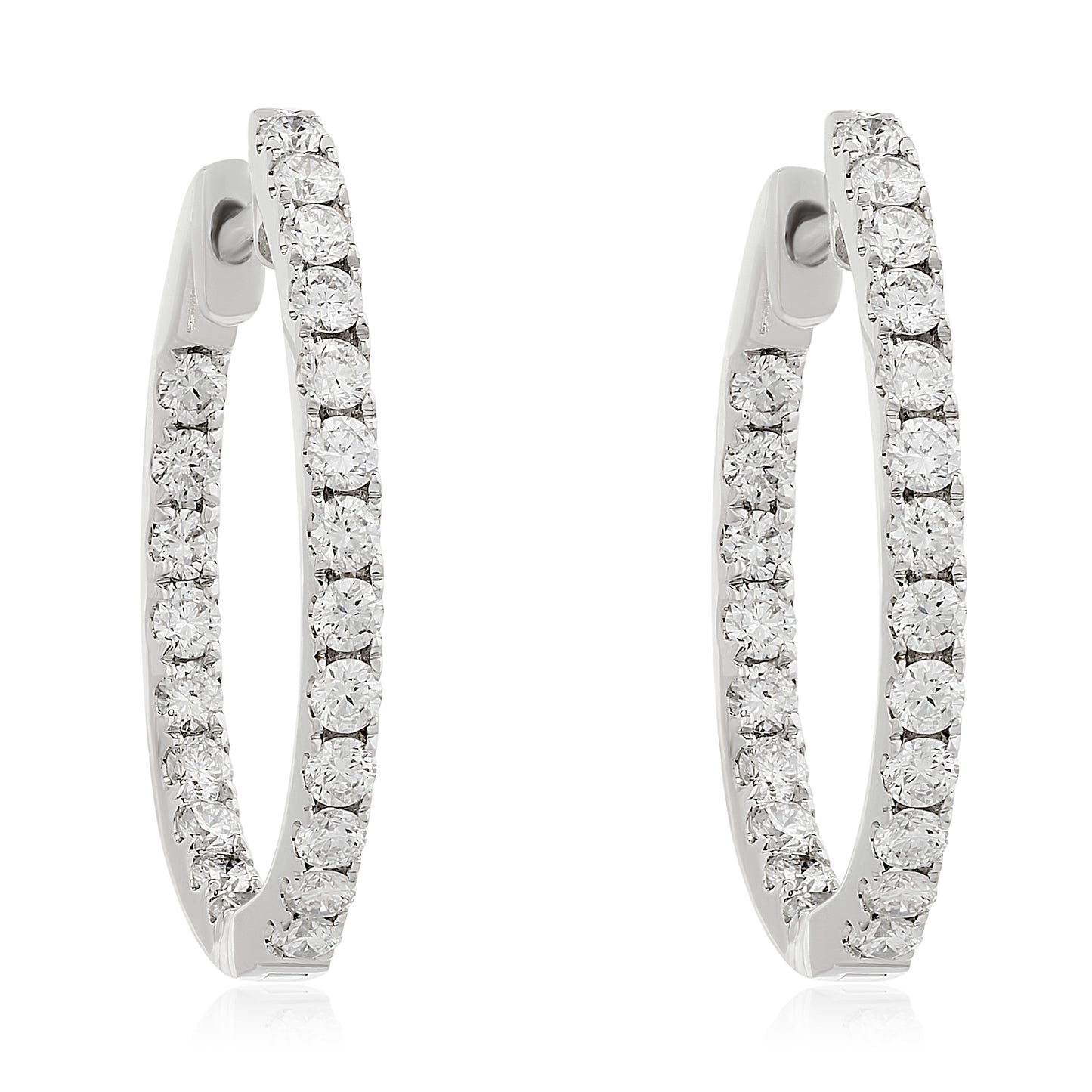 NYC Diamond Hoop Earrings