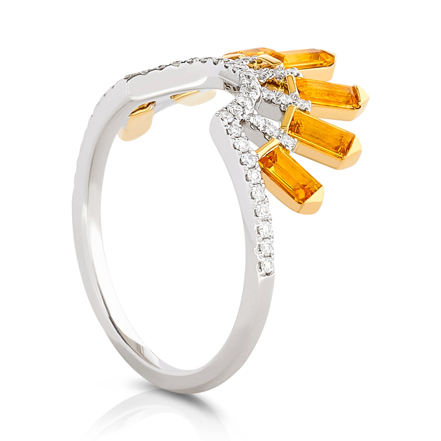 Sapphire and Diamond Sunshine Ring - Two