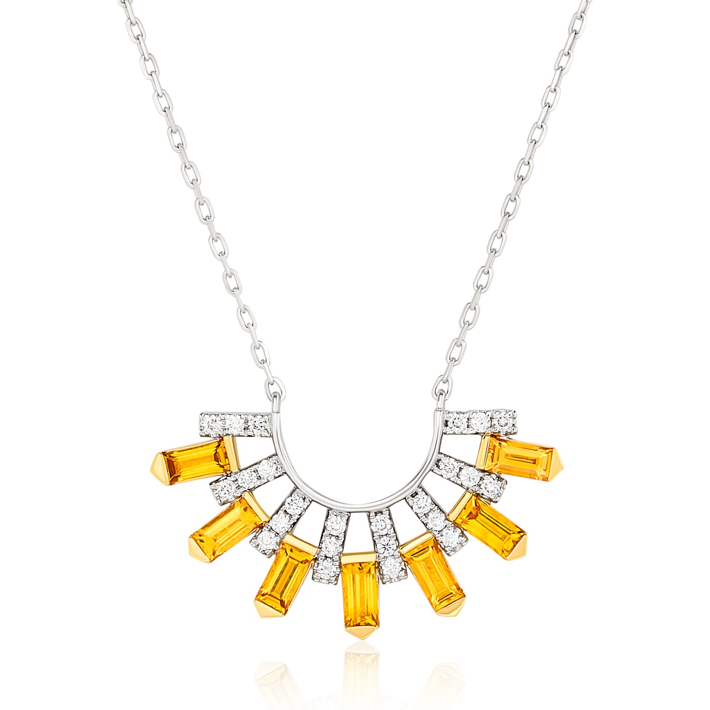Sapphire and Diamond Sunshine Pendant