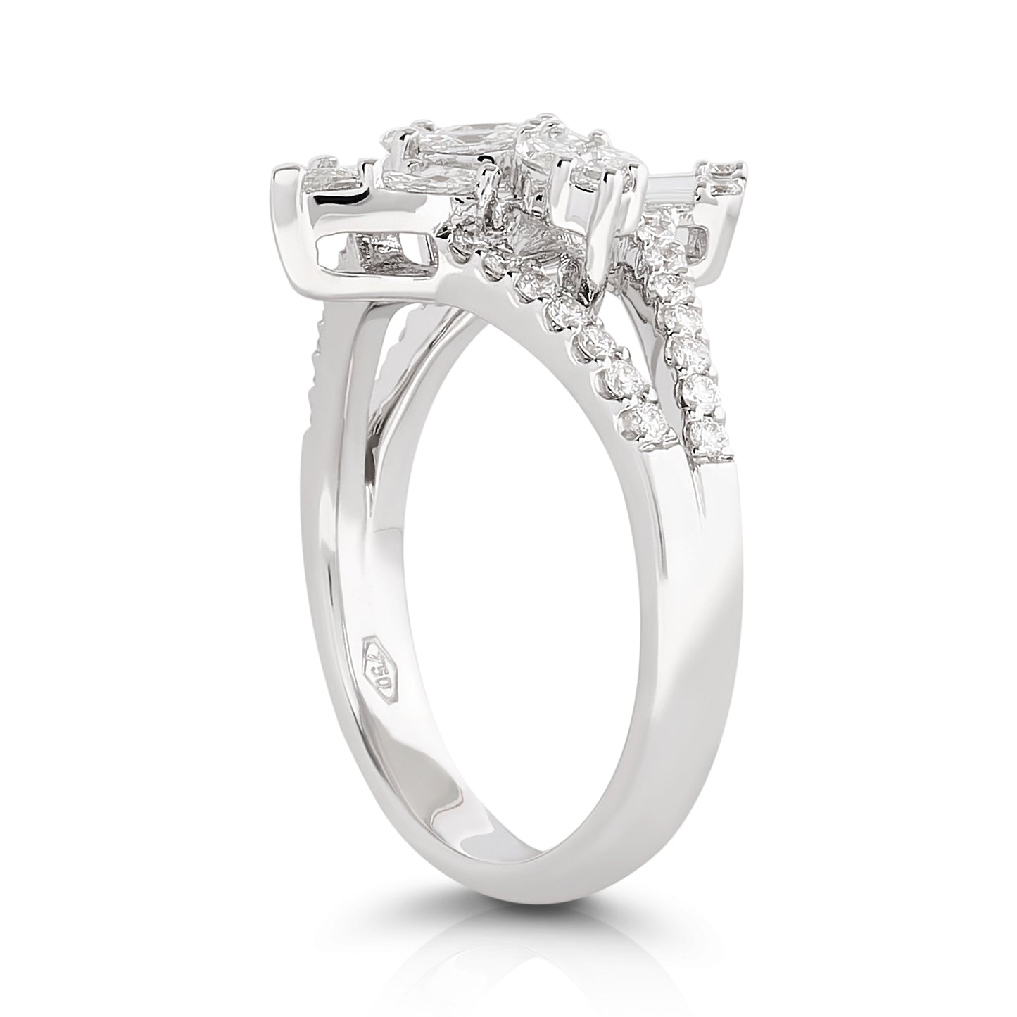 Mixed Cut Diamond Illusion Ring - Two